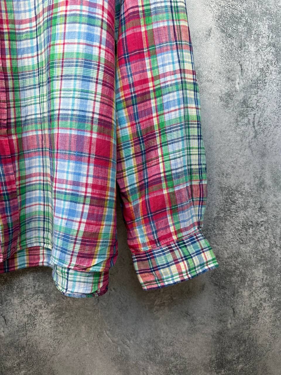 Linea Polo Ralph Lauren Vintage 100% Linen Shirt Plaid Size US XL / EU 56 / 4 - 8 Thumbnail