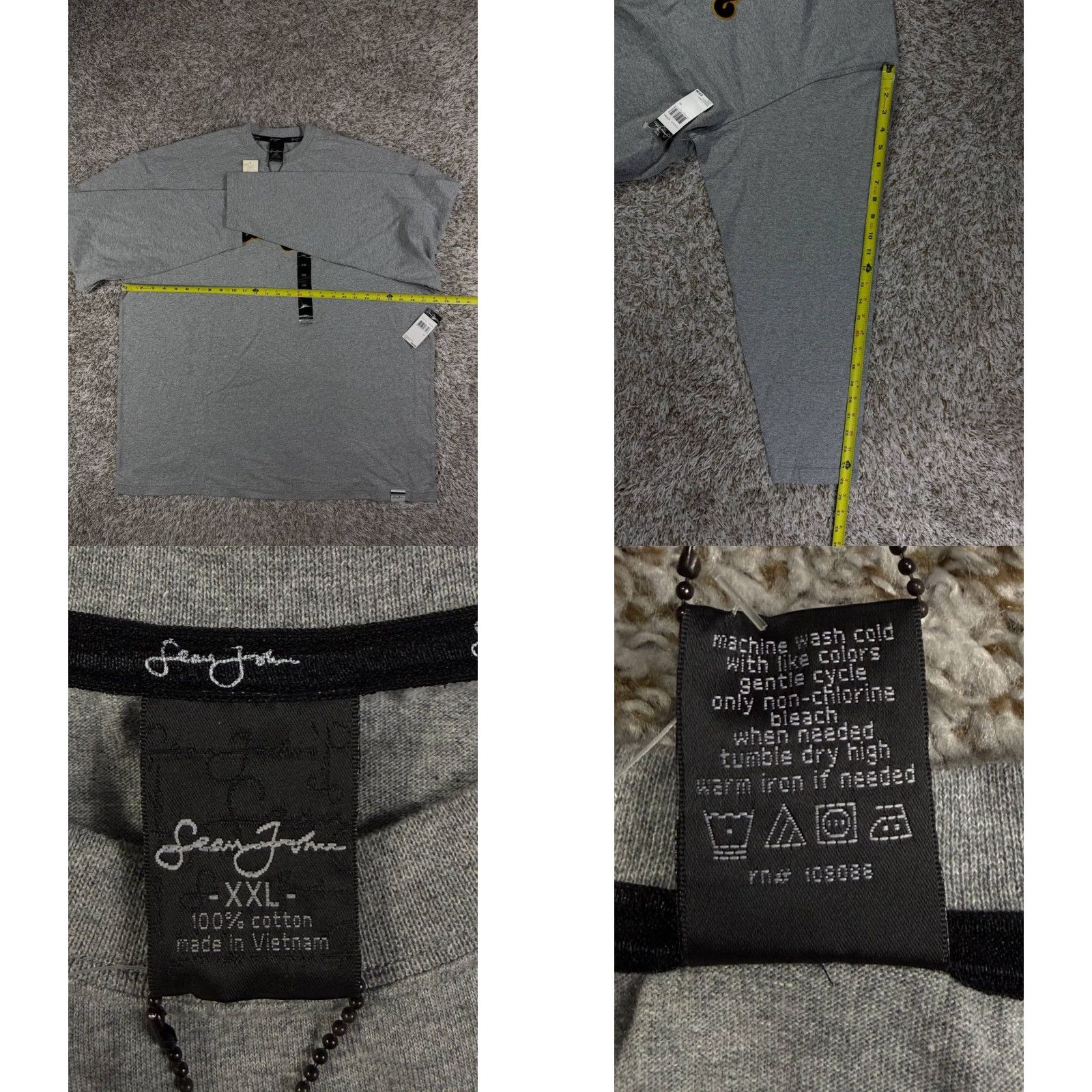 Sean John VINTAGE Sean John T-Shirt Long Sleeve 2XL Gray Embroidered Logo Hip Hop Skate Mens Size US XXL / EU 58 / 5 - 8 Thumbnail