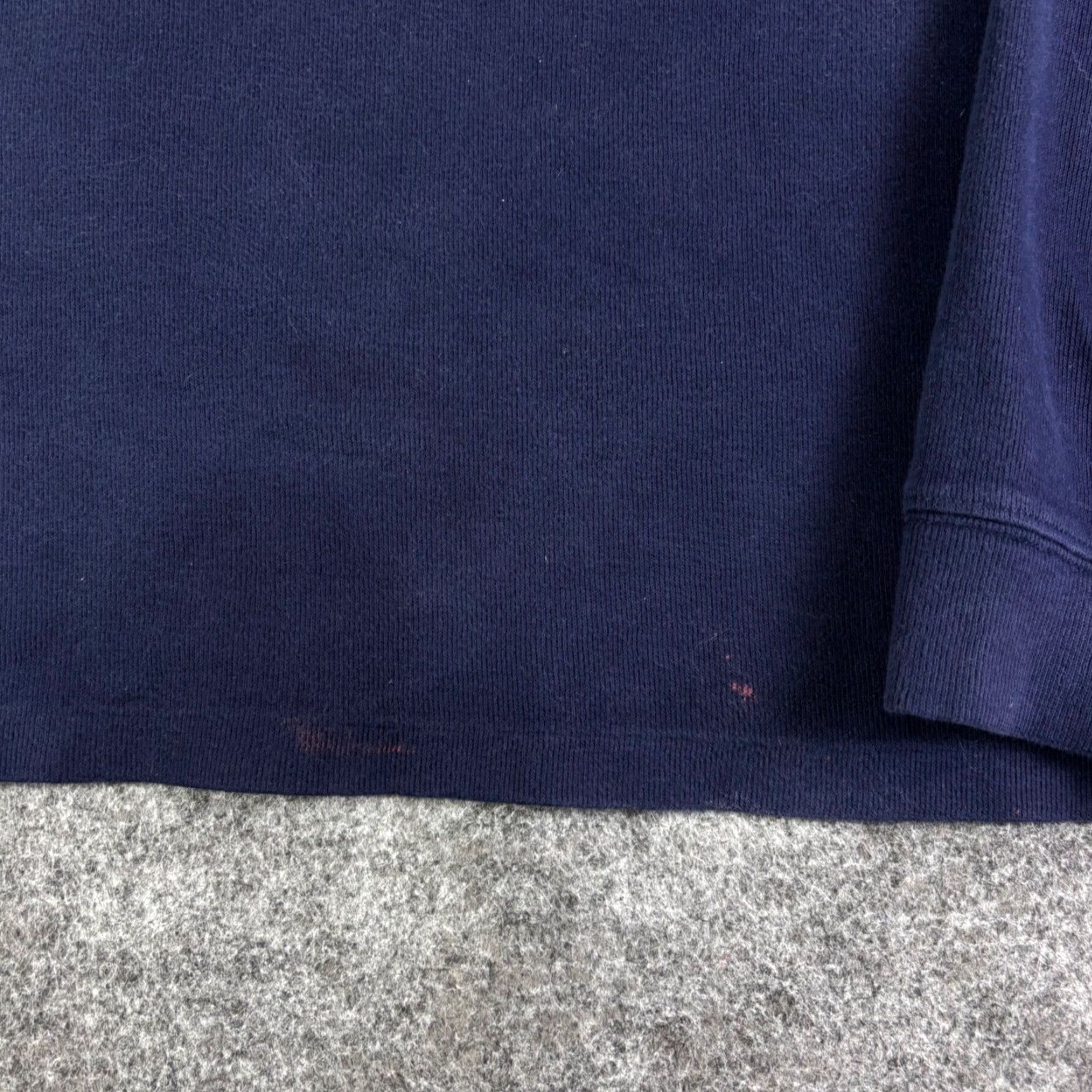 Polo Ralph Lauren Polo Ralph Lauren Estate Rib Quarter Zip Pullover Navy Blue Mens L Pullover Sweater Size US L / EU 52-54 / 3 - 6 Thumbnail