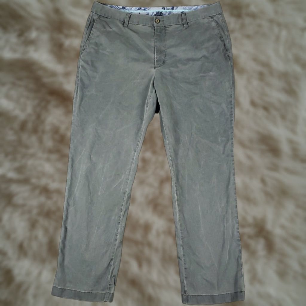 Tommy Bahama Tommy Bahama Pants Mens 38x30 Gray Stretch Cotton Blend Chino Trousers Size US 38 / EU 54 - 1 Thumbnail