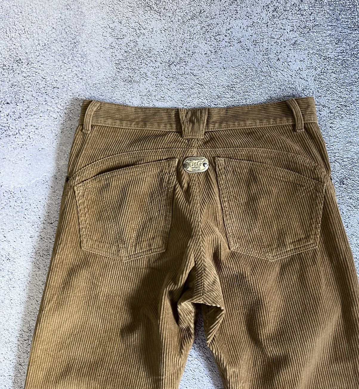 Dolce & Gabbana Dolce Gabbana Men’s Pants Corduroy Vintage Brown Metal Logo Size US 31 - 2 Thumbnail