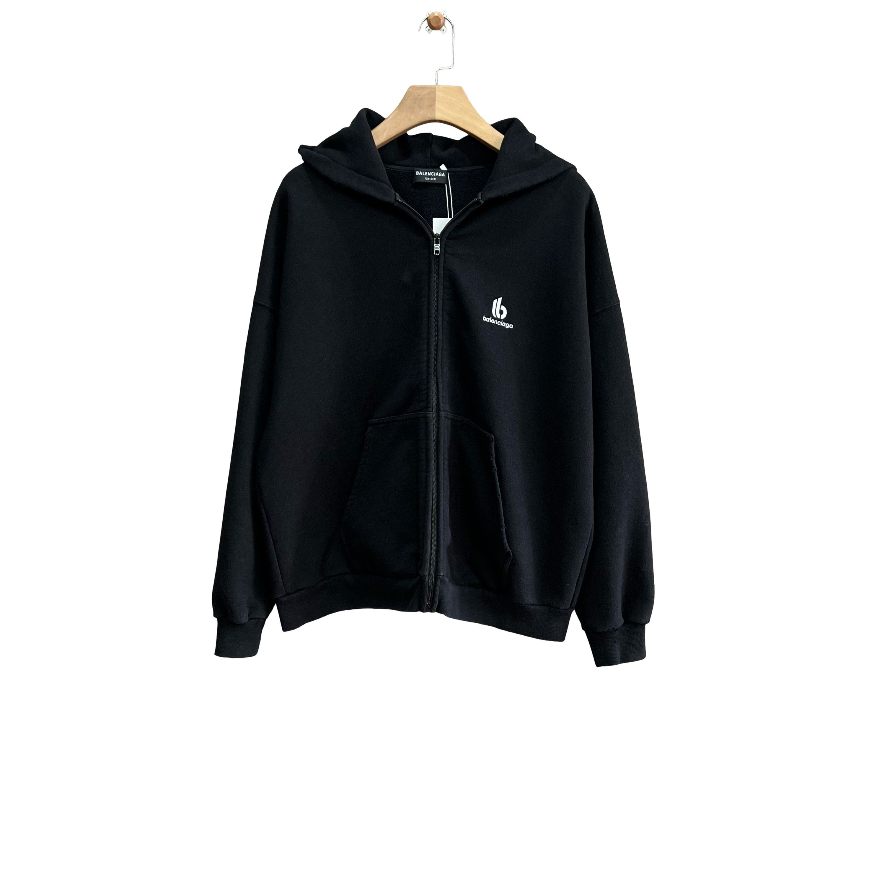Balenciaga Balenciaga Tab Worn Out Zip Hoodie | Grailed