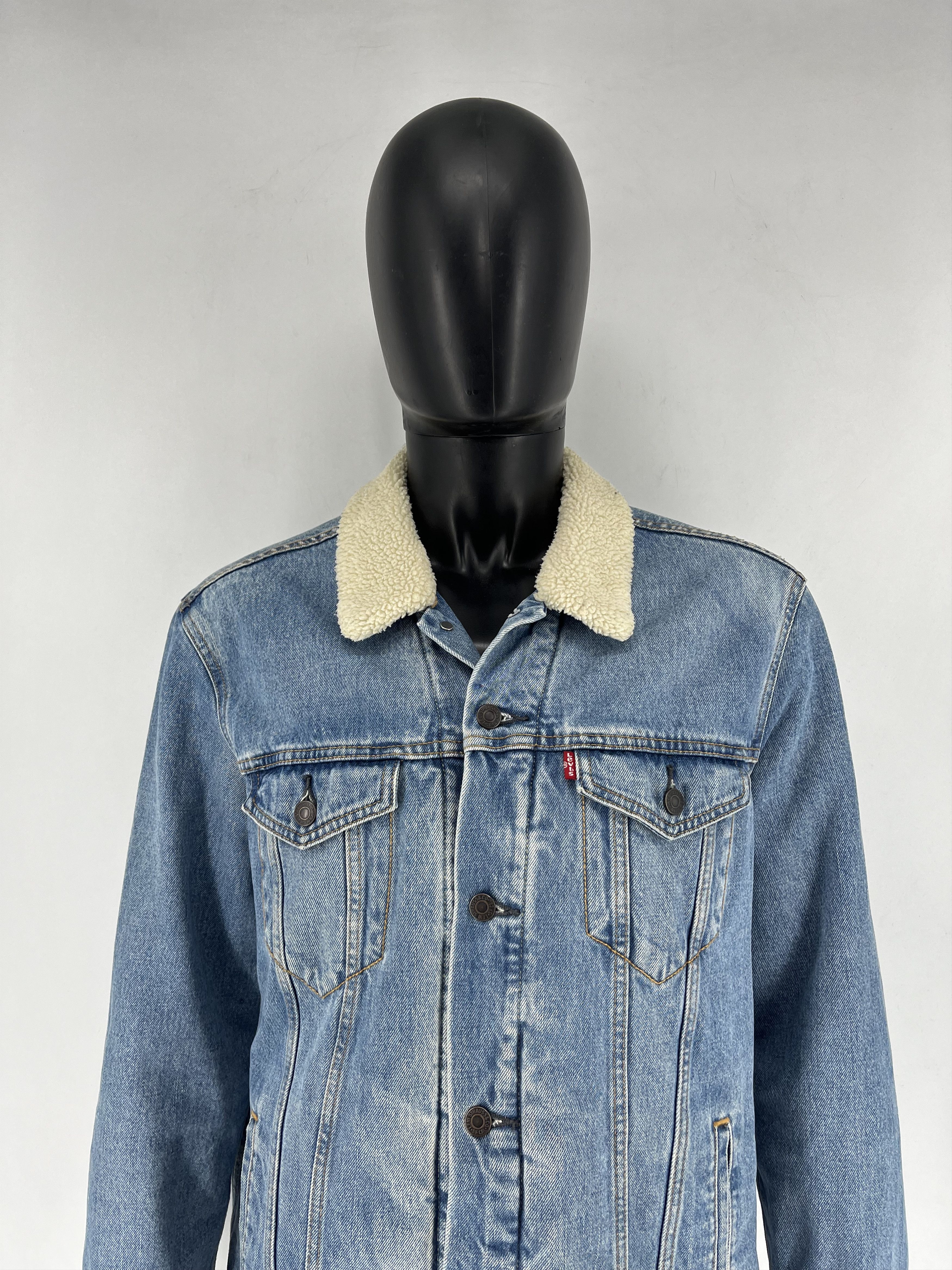 Levi's × Levi's Vintage Clothing Vintage Levis Sherpa Jacket Denim Trucker Jacket Size XL Size US XL / EU 56 / 4 - 1 Thumbnail