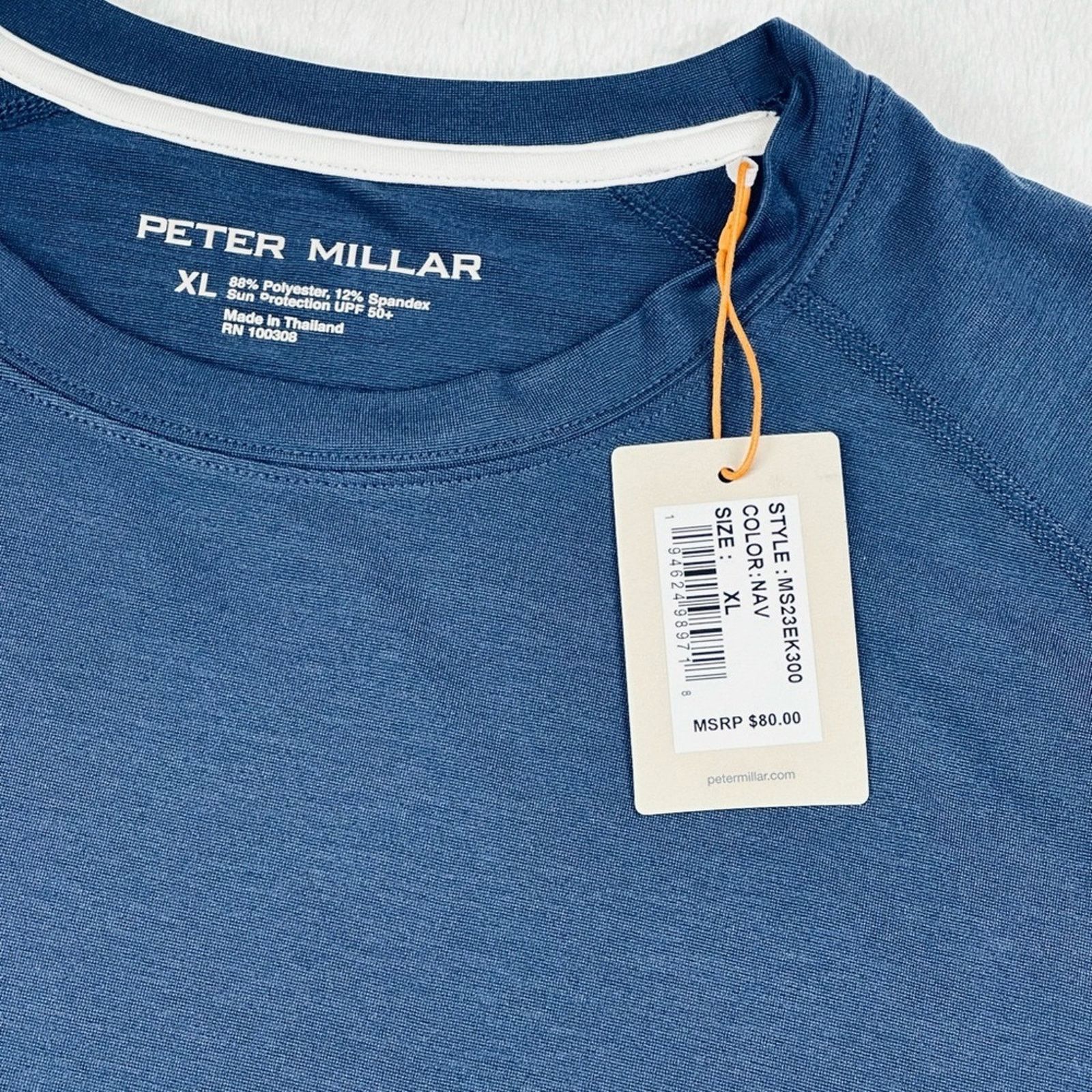 Peter Millar Peter Millar Mens XL Active Navy Blue Performance Golf Shirt Size US XL / EU 56 / 4 - 7 Thumbnail