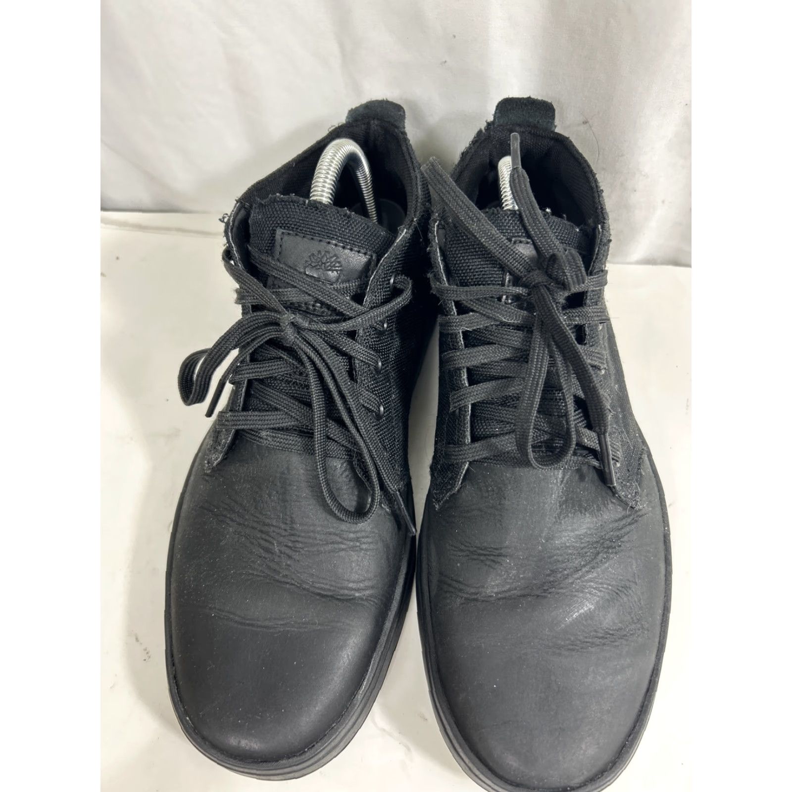 Timberland TIMBERLAND Mens Davis Square Mid Top Chukka Sneaker Shoes Leather Black Sz 7.5 Size US M / EU 48-50 / 2 - 5 Thumbnail