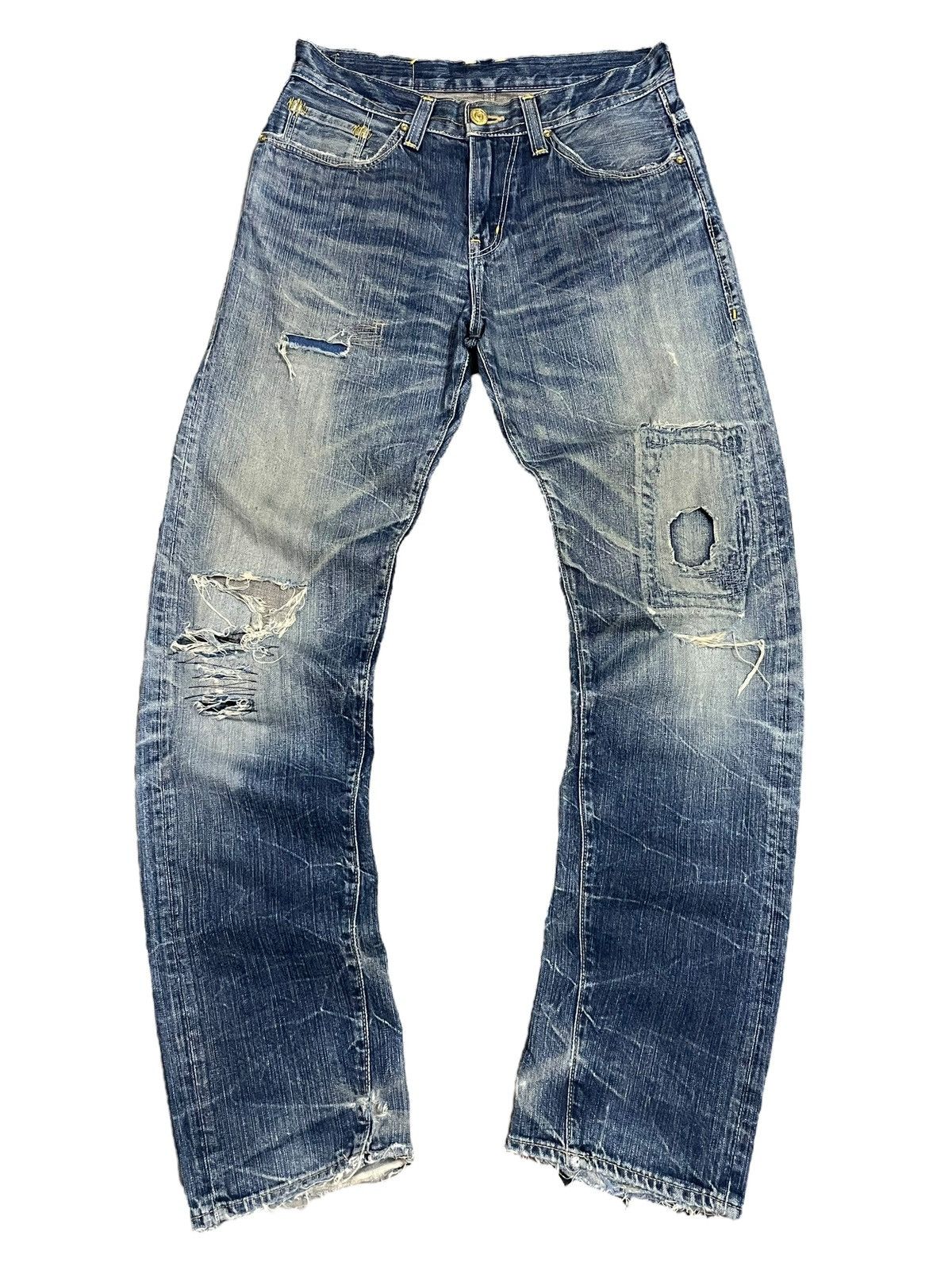 Kapital Vintage Denim Craft Crazy Pocket Design Ripped Punk Jeans Size US 30 / EU 46 - 2 Thumbnail