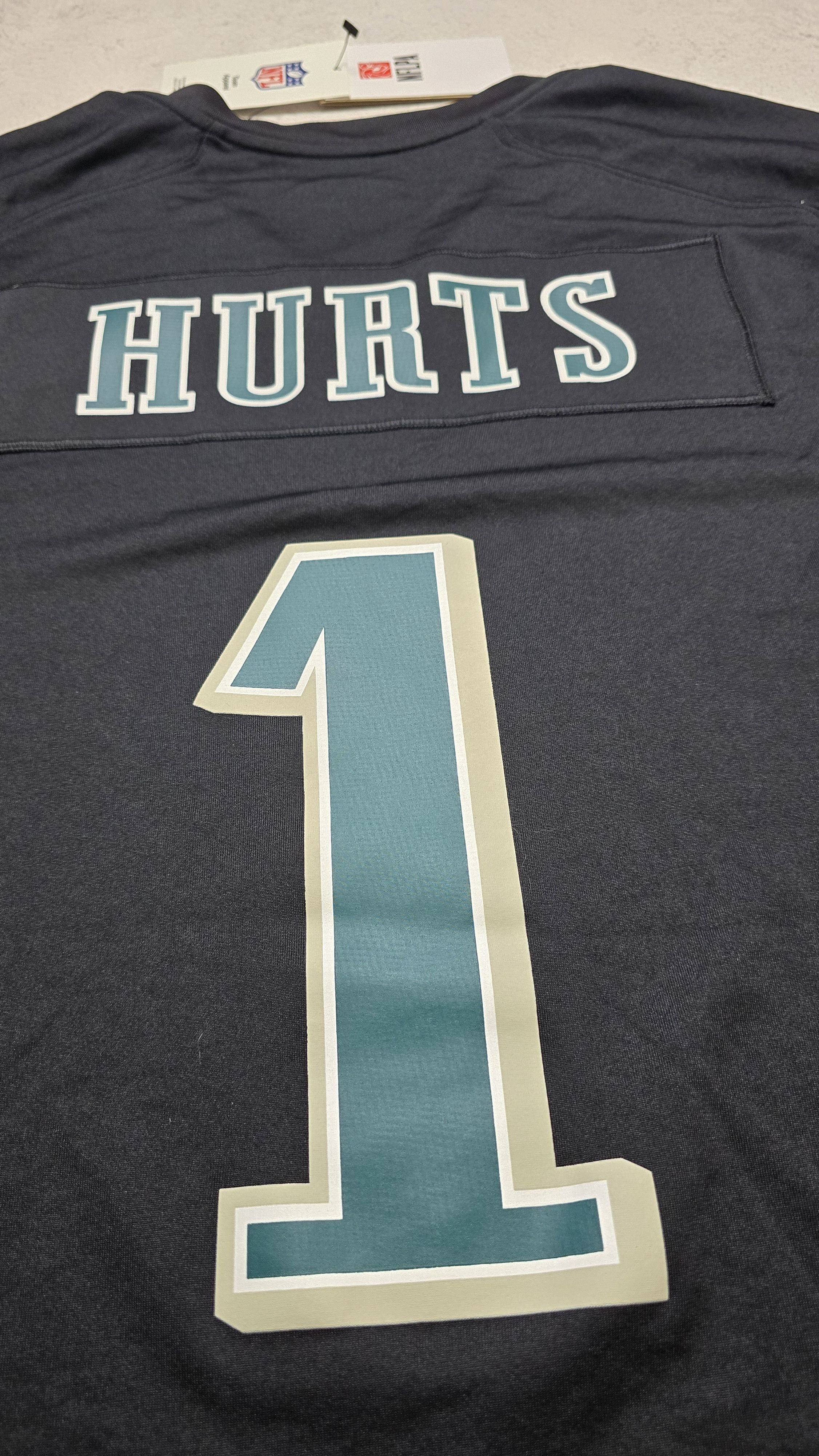 Nike Philadelphia Eagles Hurts Carbon Black Super Bowl 59 Jersey Size US XXL / EU 58 / 5 - 9 Thumbnail