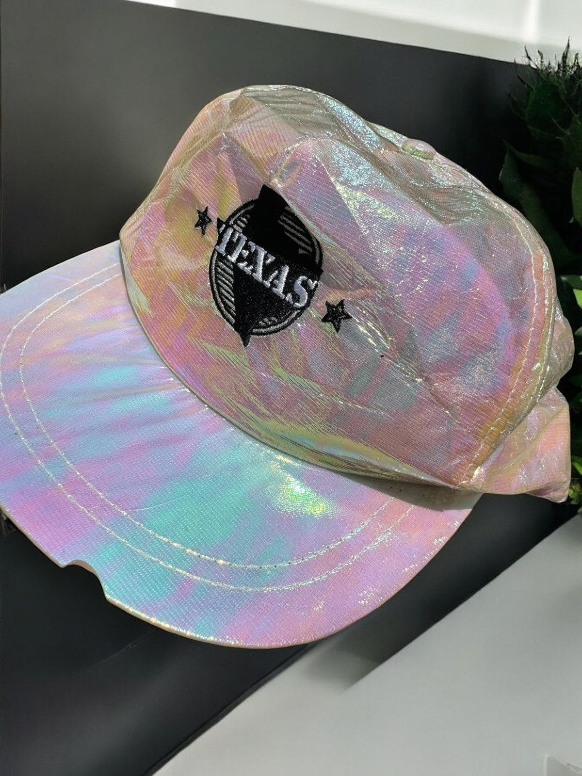 Vintage 90’s Cintage Texas Silver Iridescent Vintage Snapback Hat Size ONE SIZE - 4 Thumbnail