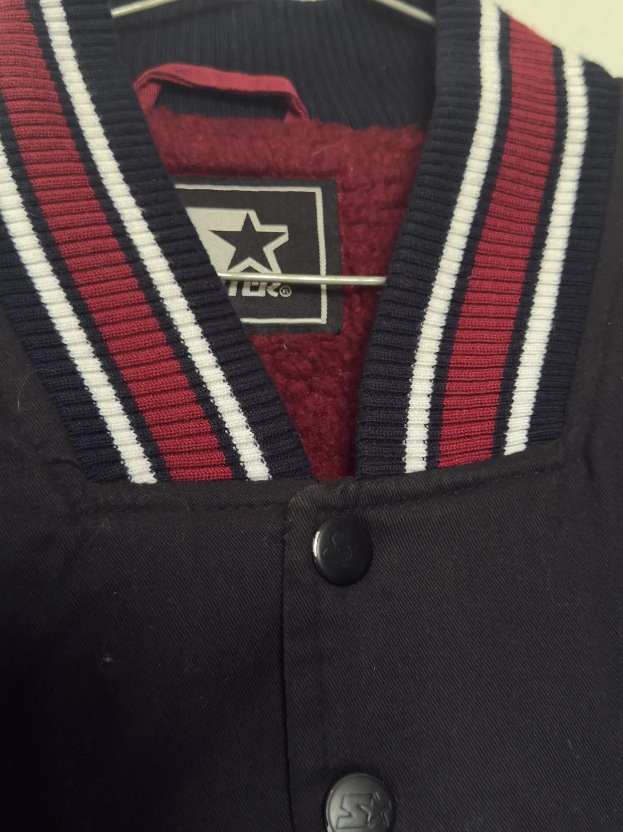 Starter Vintage varsity puffer bomber jacket shearling lining size L Size US L / EU 52-54 / 3 - 5 Thumbnail