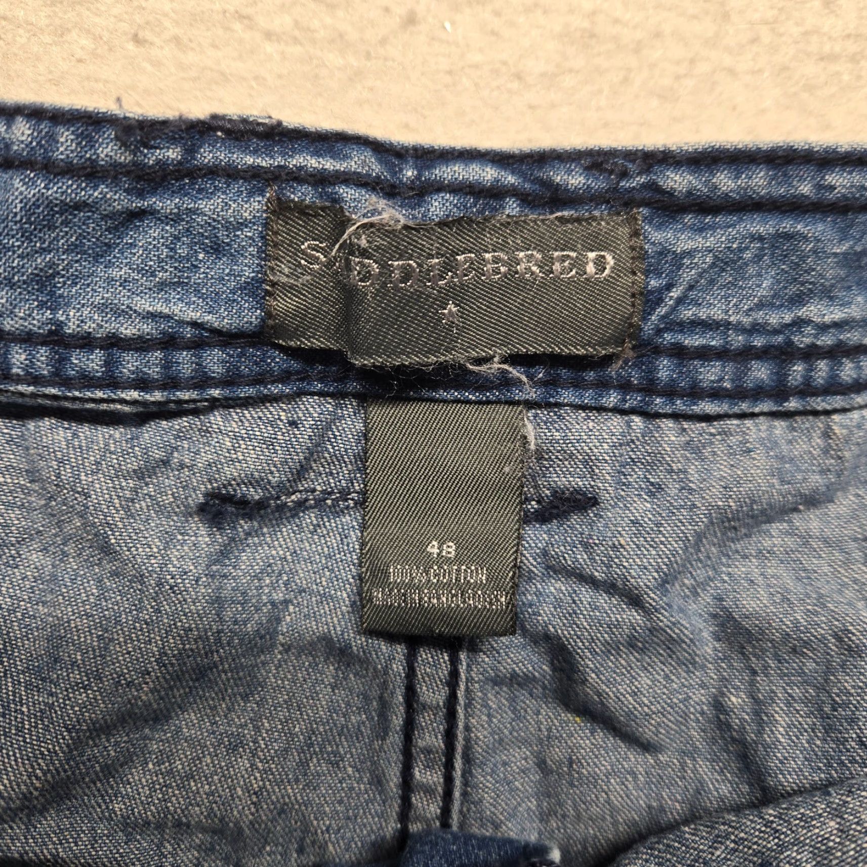 Denime Saddlebred Denim Cargo Pants Dark Wash Blue Jean Plus Size 48W Women’s Jeans Cargo Denim Pants Womens 48W Size 34" / US 12 / IT 48 - 3 Thumbnail