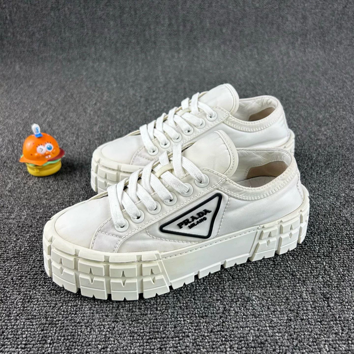 Prada Prada Logo Platform Sneakers Size US 6 / IT 36 - 1 Thumbnail