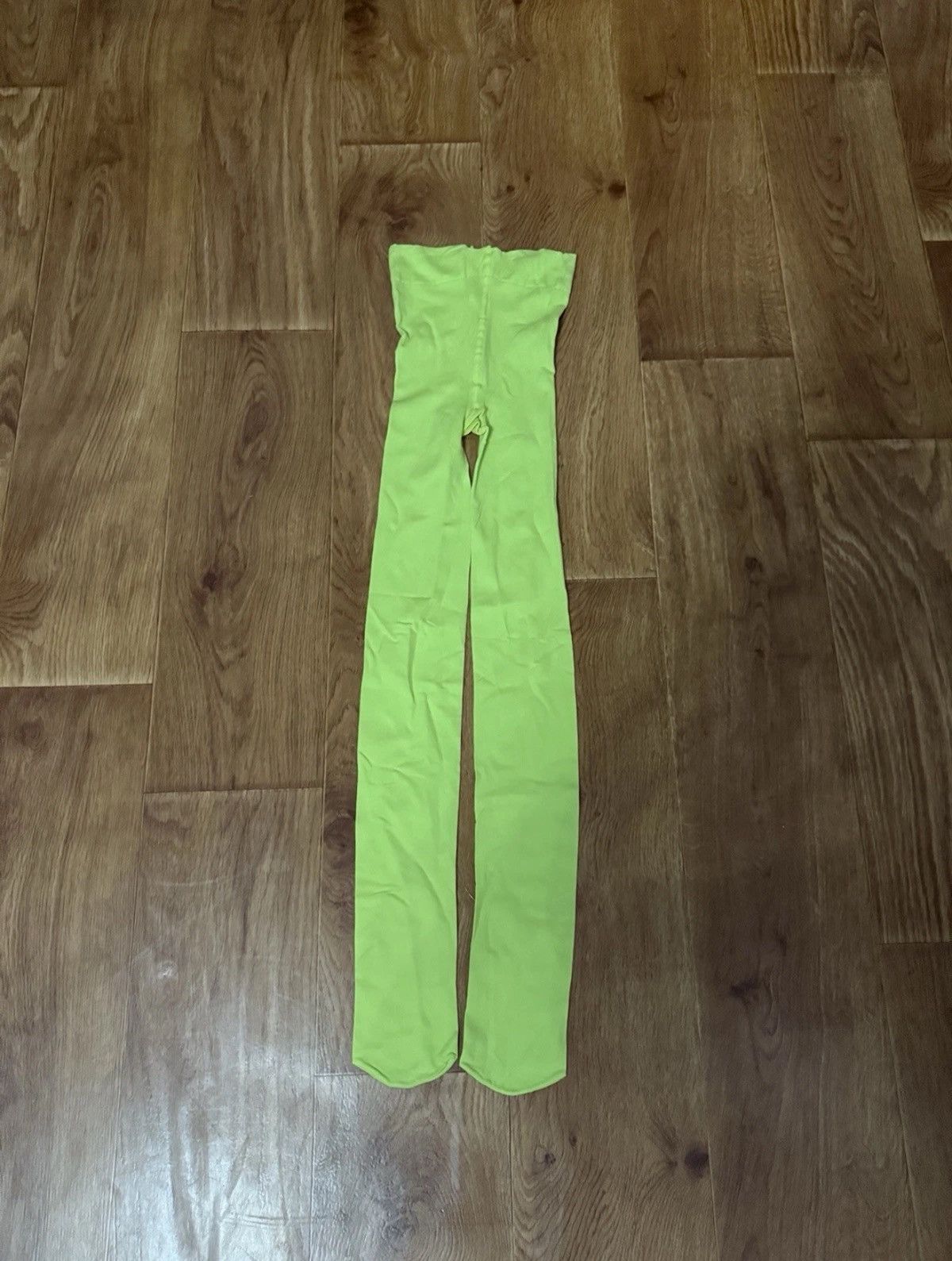 H&M × Mugler Rare Mugler X H&M Brand New Green Tights Italy Made Sz M Size 27" / US 4 / IT 40 - 1 Thumbnail