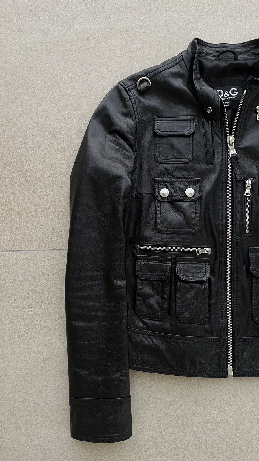 Dolce & Gabbana D&G Multipocket Leather Jacket Hedi Slimane Size US S / EU 44-46 / 1 - 3 Thumbnail