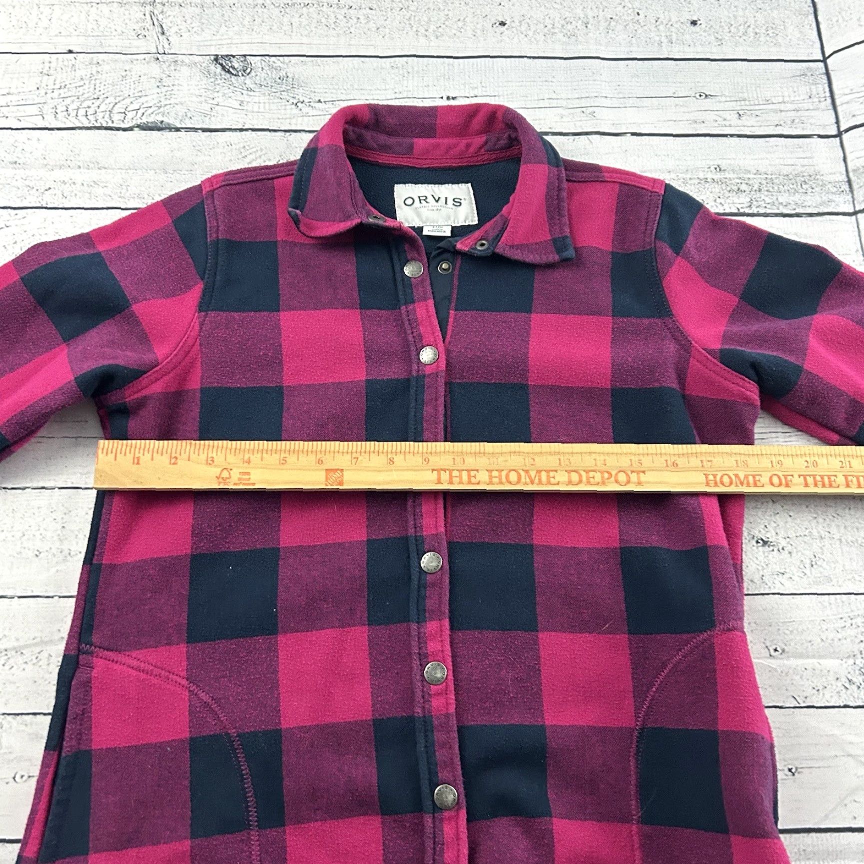 Orvis Orvis Jacket Women's Small Pink Plaid Lined Fleece Snap Closure Button Front Regular Size Shirt? Size S / US 4 / IT 40 - 4 Thumbnail