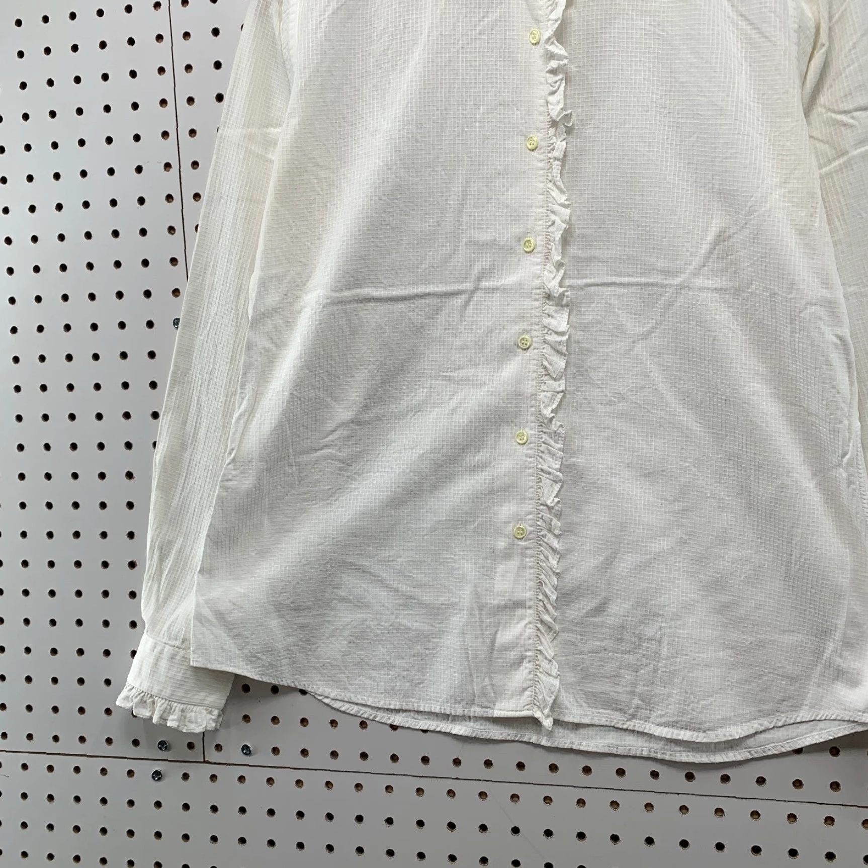 Countess Mara VINTAGE Countess Mara Blouse Womens L White Long Sleeve Ruffle Trim 60s 70s Regular Size: L Womens Men? (No, avoid extra) Size L / US 10 / IT 46 - 3 Thumbnail