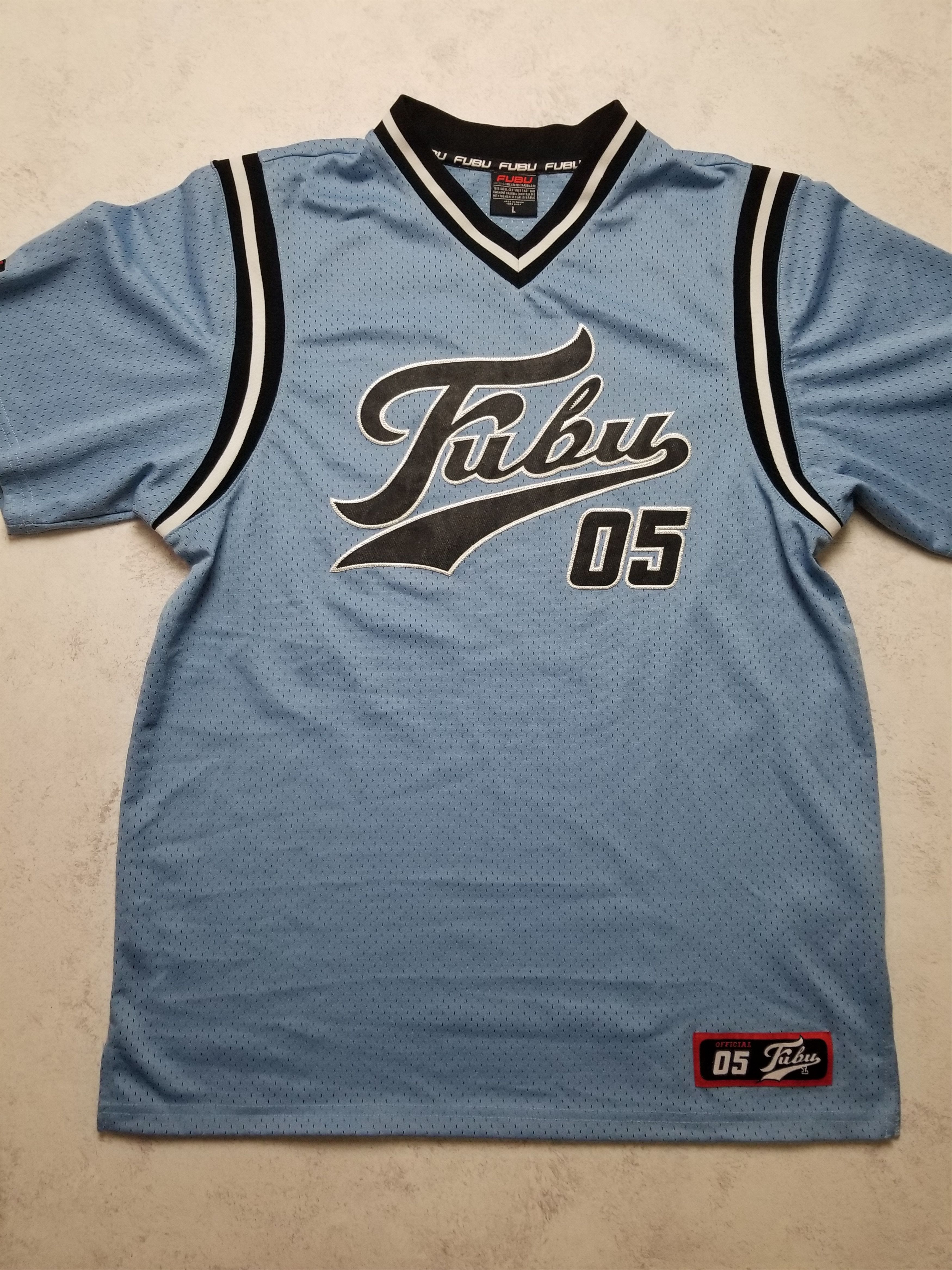 Fubu Fubu Jersey Blue 05 Champions Y2K Baggy Hip Hop Stripe Size US L / EU 52-54 / 3 - 8 Thumbnail