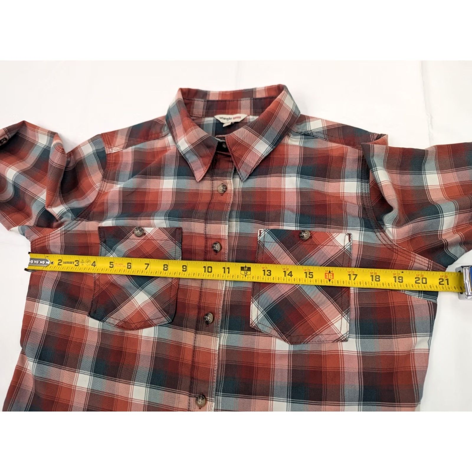 Wrangler Wrangler Shirt Lot x 3 Women S Plaid Button-Up Cotton Red Blue Gray Fall Winter Casual Workwear Size S / US 4 / IT 40 - 5 Thumbnail