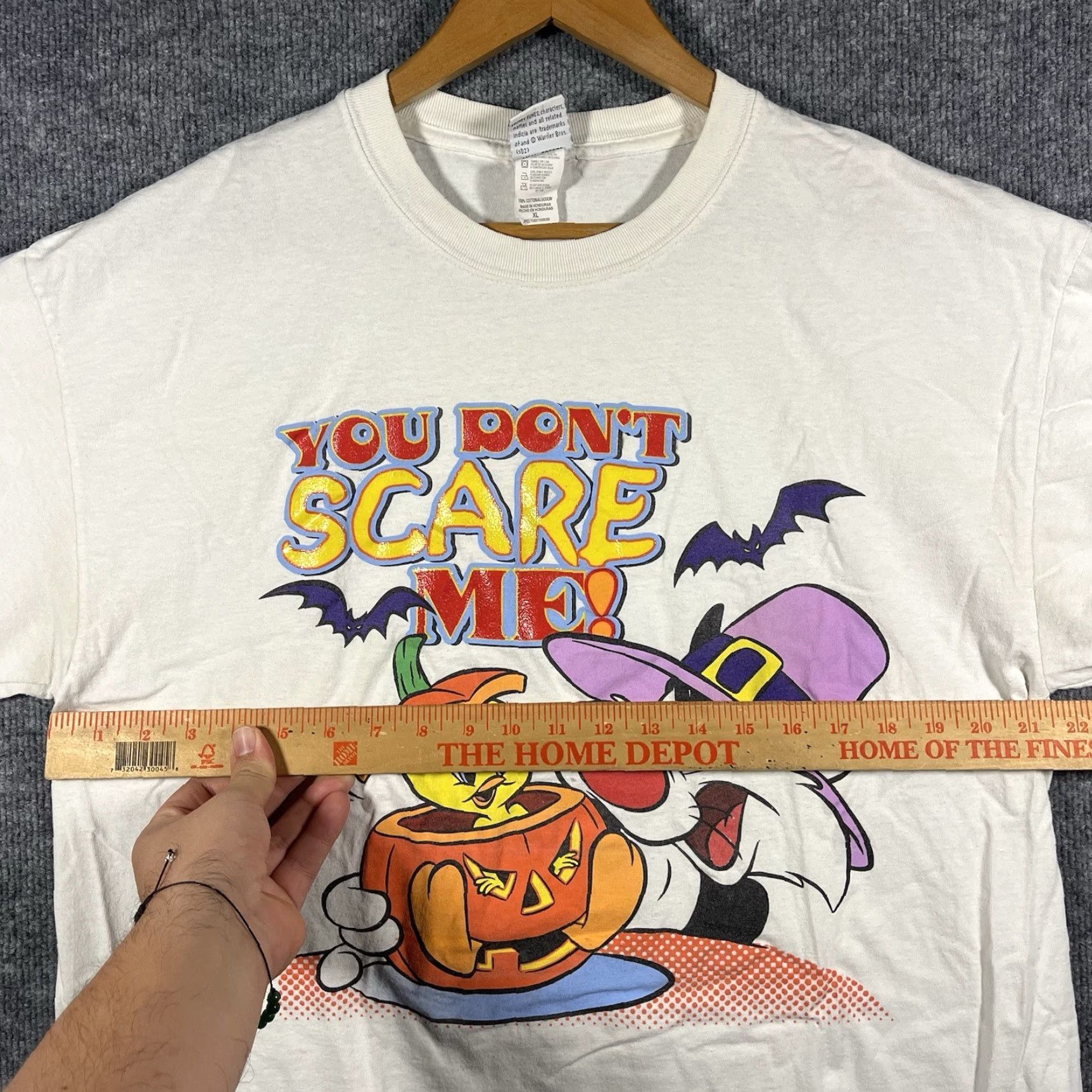 Vintage VINTAGE Looney Tunes T-Shirt XL White 90s Y2K Tweety Bird Cartoon Rare Mens Short Sleeve Crew Neck Cotton Regular Logo Size US XL / EU 56 / 4 - 5 Thumbnail