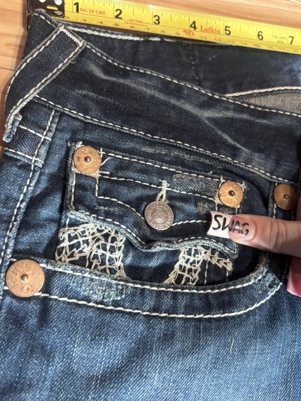 True Religion TRUE RELIGION EMBROIDERED DENIM Size US 34 / EU 50 - 4 Thumbnail