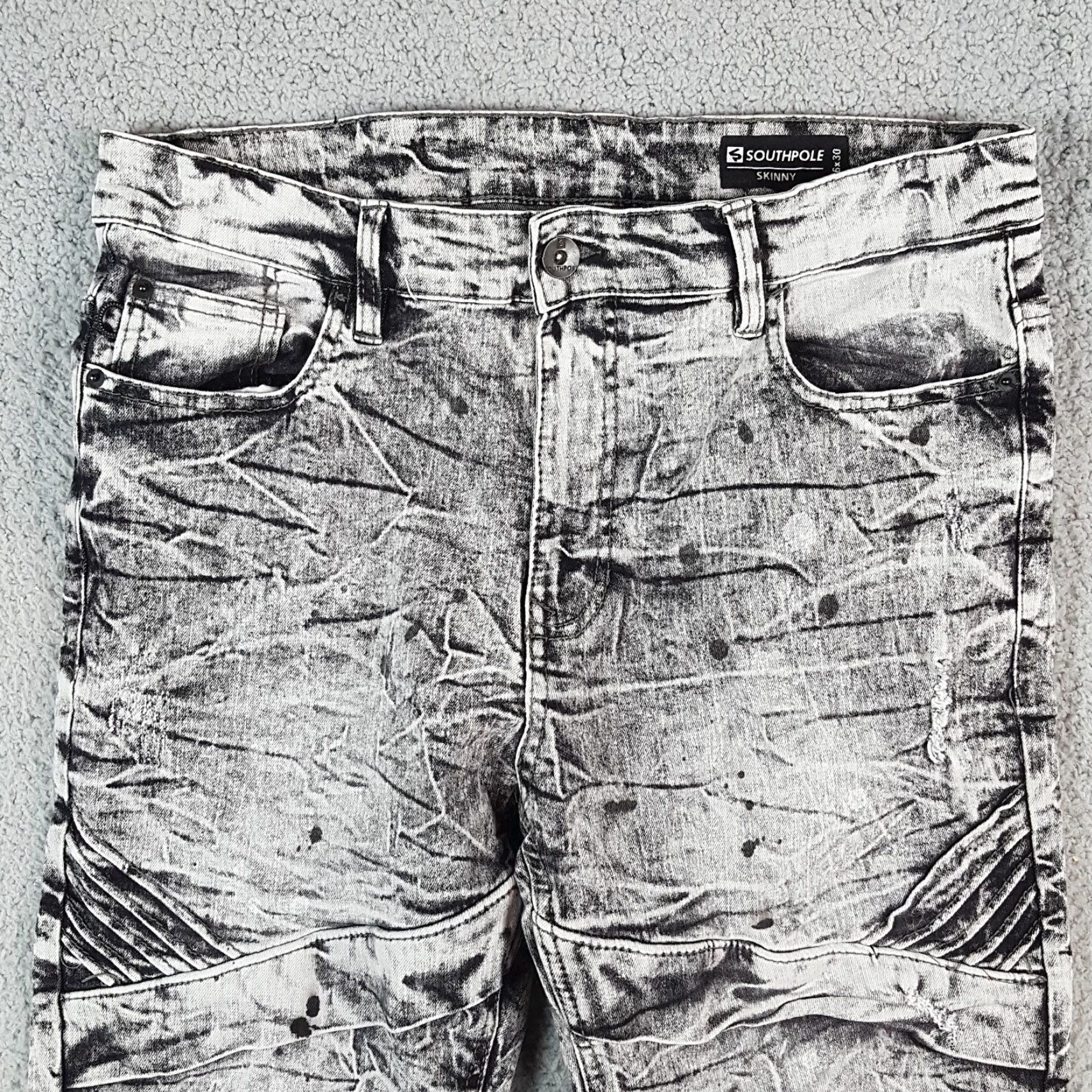 Southpole Vintage Southpole Y2K Acid Wash Skinny Jeans Men’s Size 36x30 Denim Goth Skater 90s 2000s Size US 36 / EU 52 - 2 Thumbnail