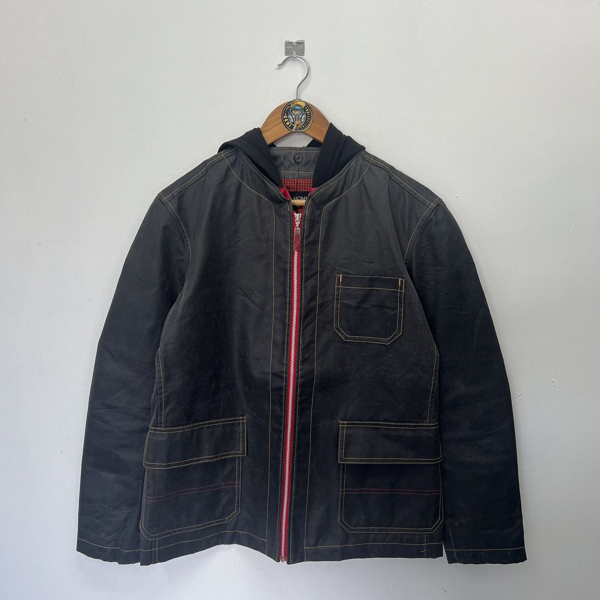 image of Vintage 90’ Ined Hommed Yohji Yamamoto Jacket in Black, Men's (Size Medium)