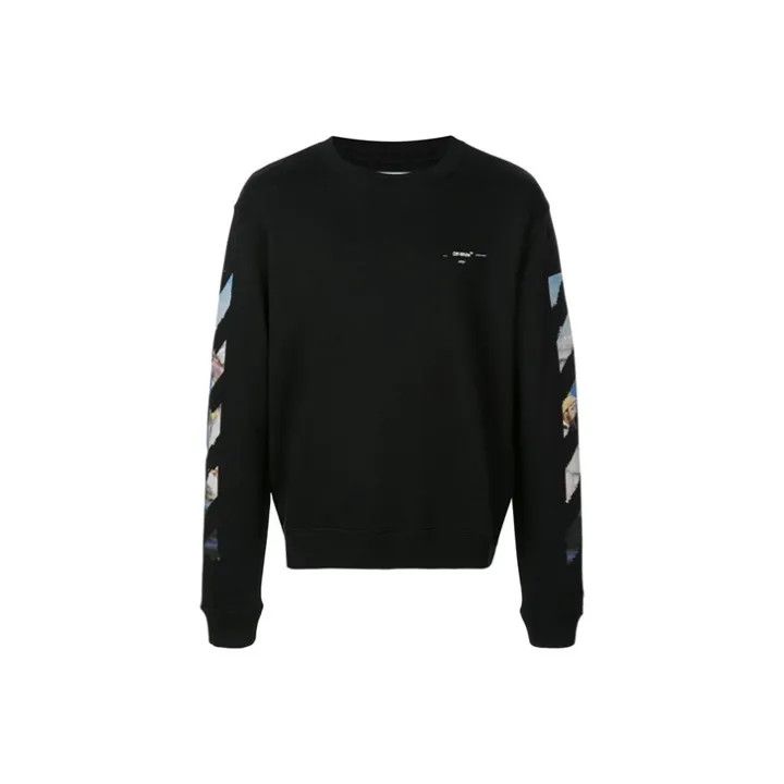 Off-White Off-White SS19 Black Crewneck Sweatshirt for Men 0079 Size US L / EU 52-54 / 3 - 1 Thumbnail