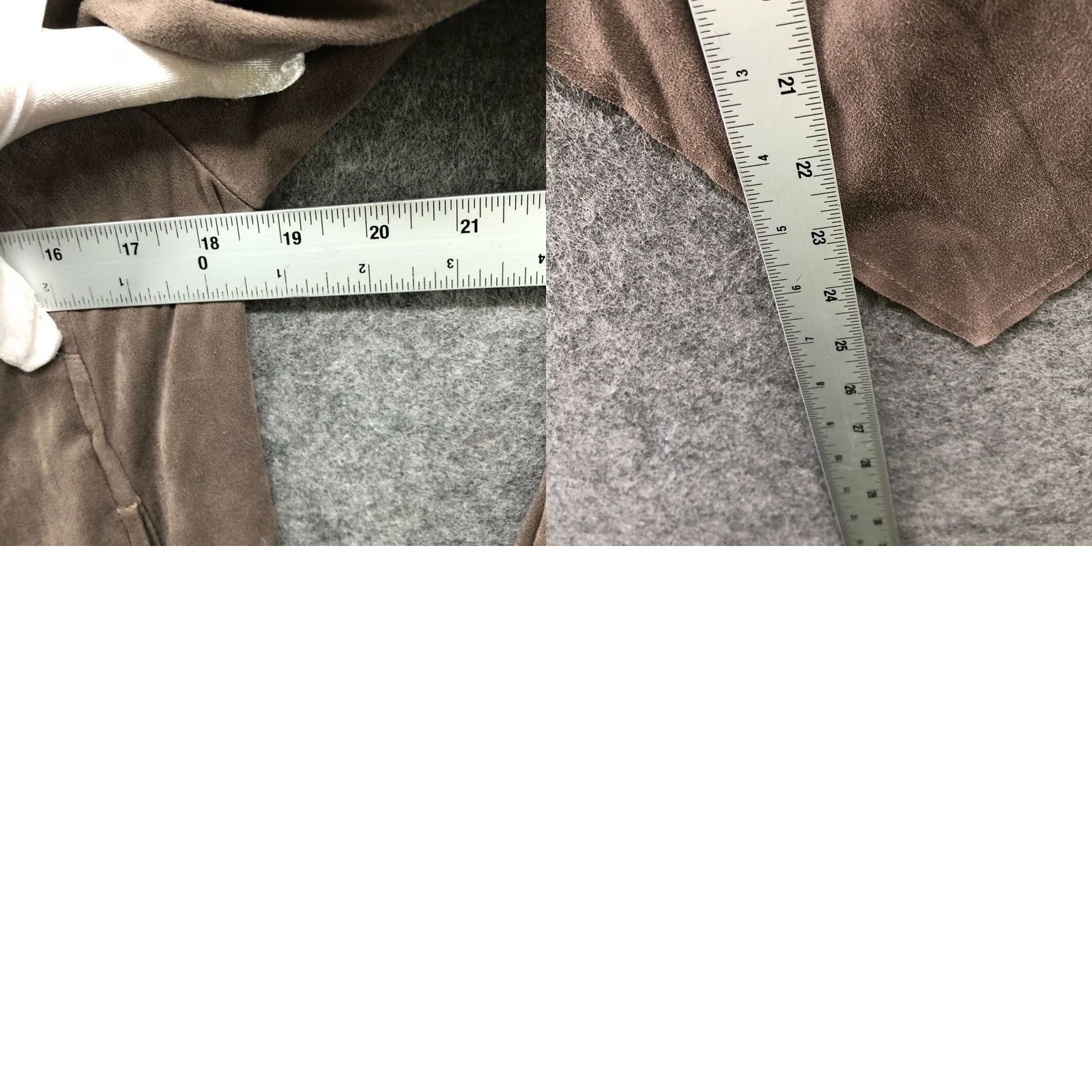 Vintage KUT from The Kloth Faux Suede Jacket Womens XS Light Brown Open Front Waterfall Jacket Size XS / US 0-2 / IT 36-38 - 8 Thumbnail