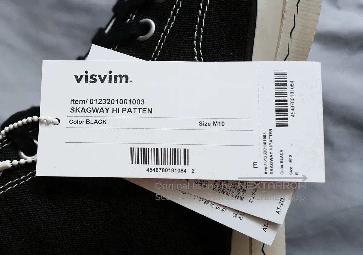Visvim visvim skagway hi canvas sneakers black and white. Size US 10.5 / EU 43-44 - 5 Thumbnail