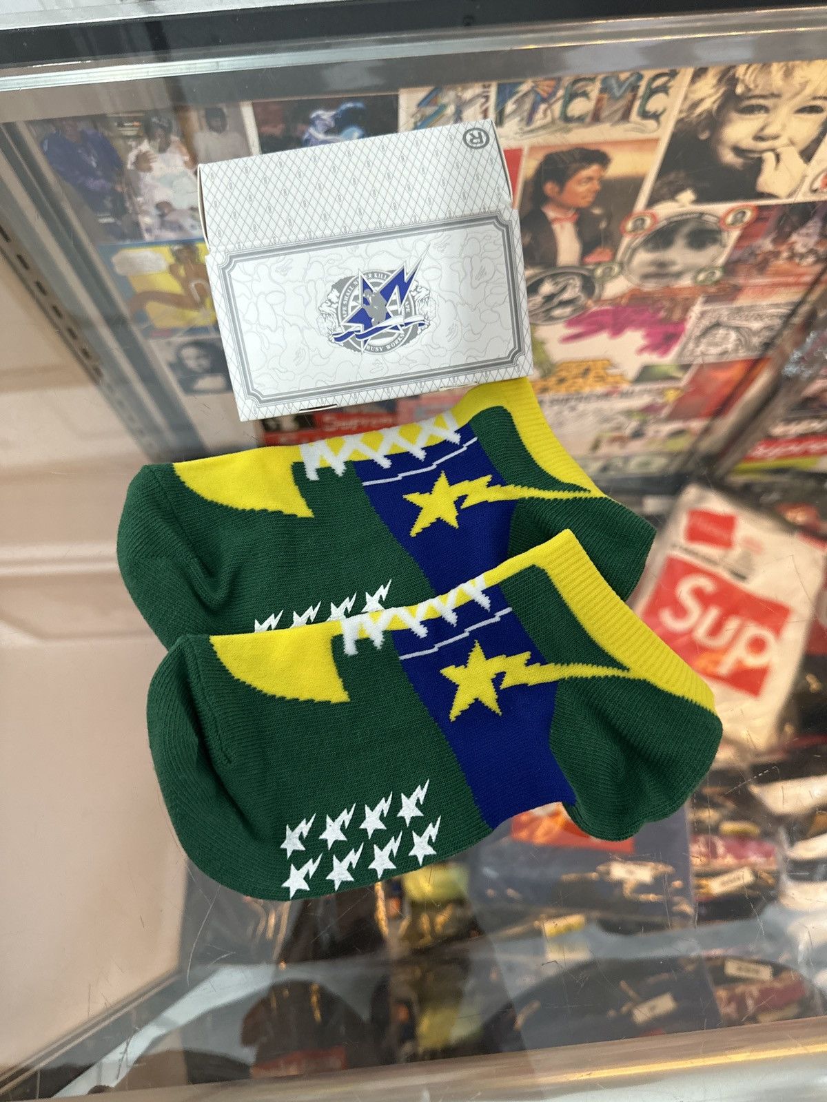 Bape Bape Sta “Brazil” Socks Size ONE SIZE - 1 Preview