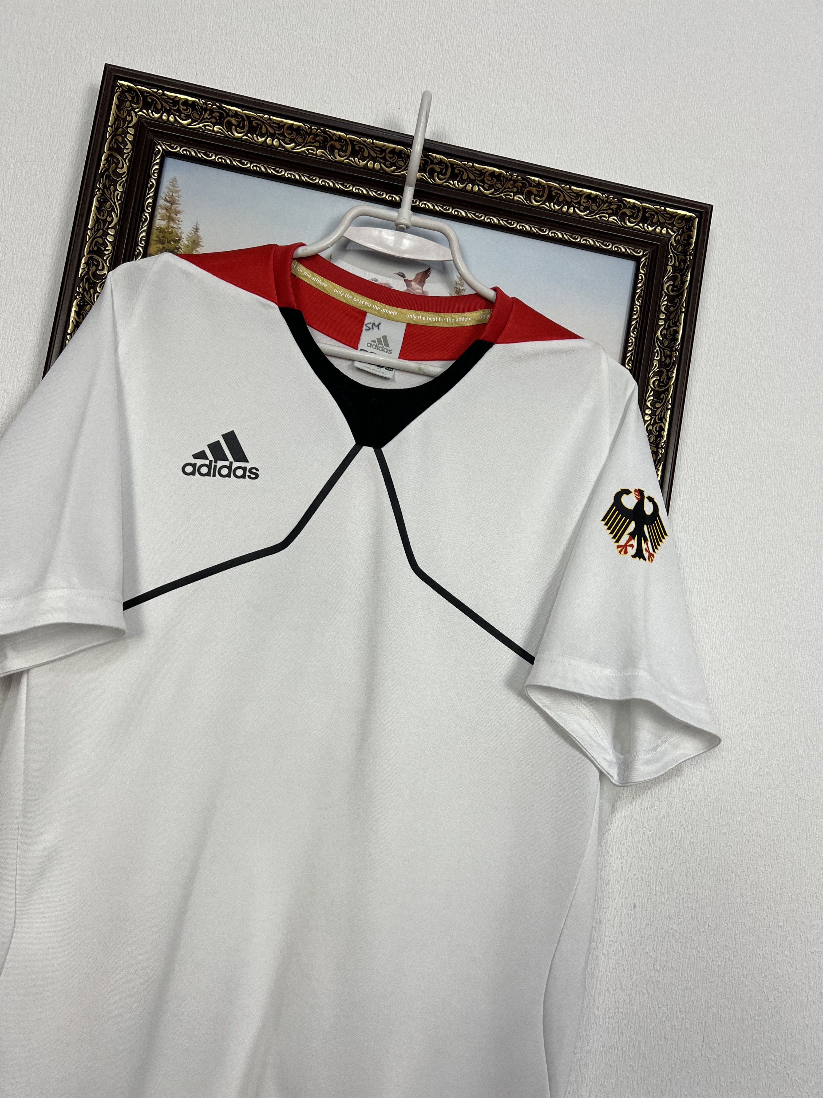Adidas Vintage Germany Deutschland Olympic Shirt Jersey Trikot Size US L / EU 52-54 / 3 - 3 Thumbnail