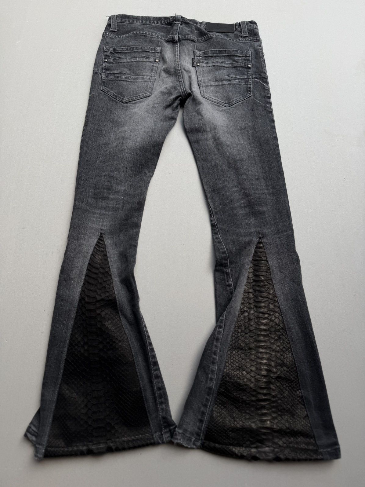 Japanese Brand lace up flare jeans Size US 27 - 6 Thumbnail