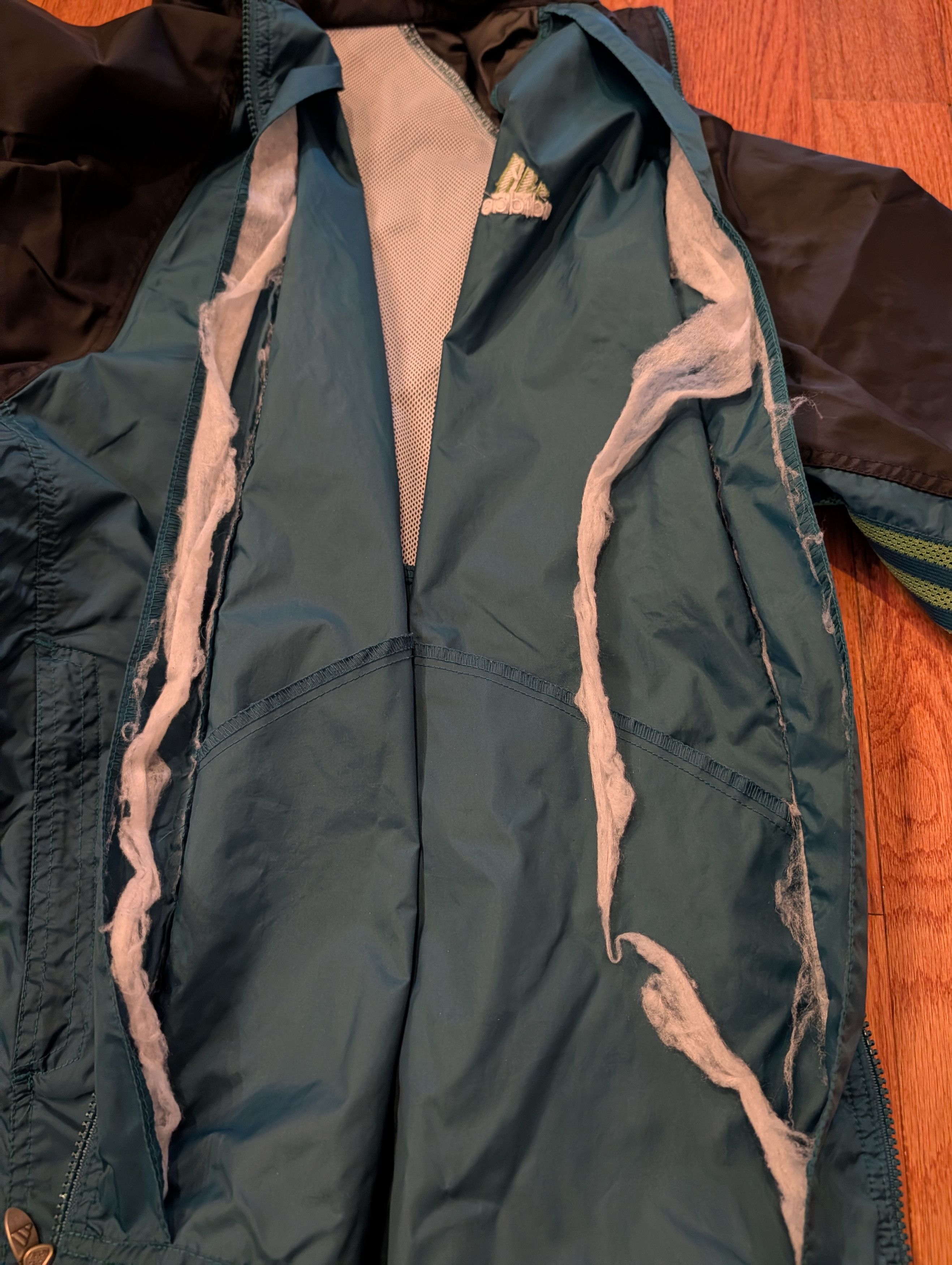 Adidas Vintage 90s Adidas Jacket Windbreaker Three-Striped Hooded Size US L / EU 52-54 / 3 - 4 Thumbnail