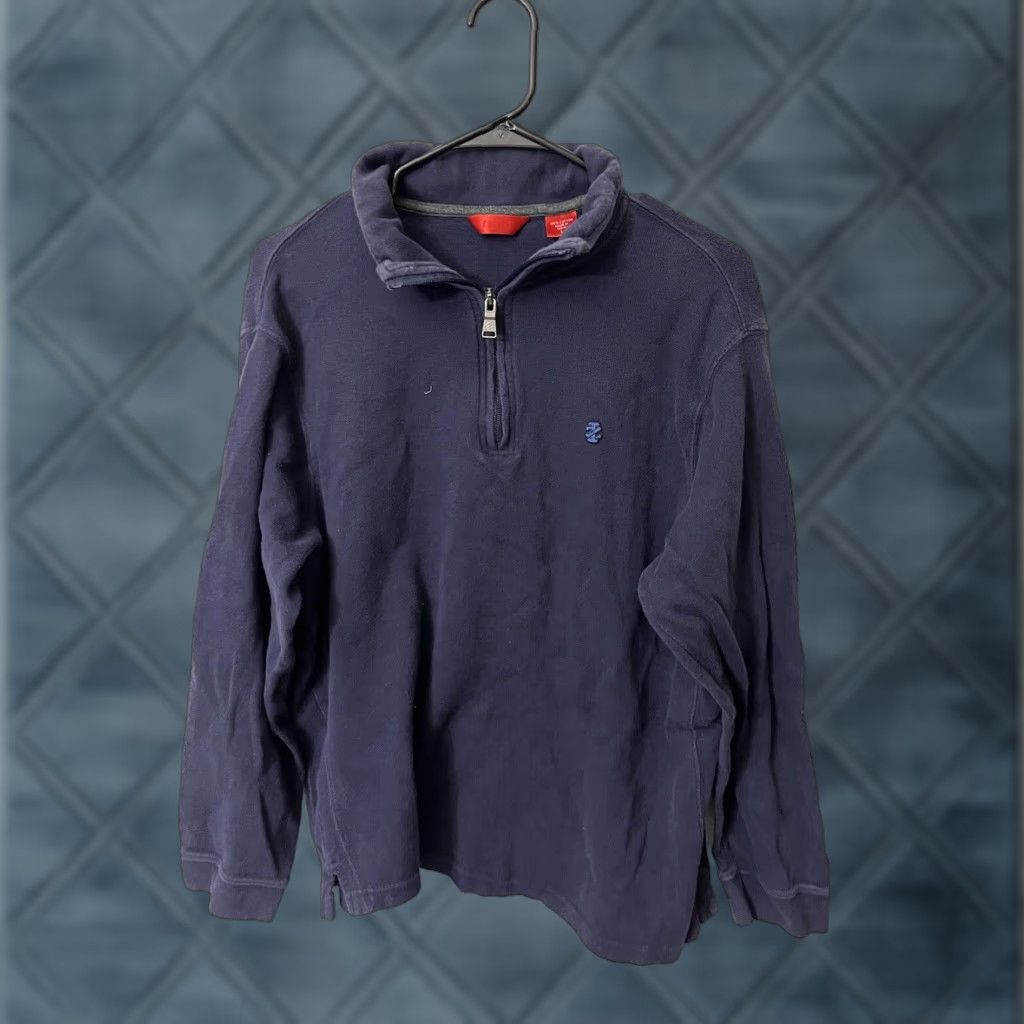 Izod IZOD Pullover Shirt Mens L Navy Blue Long Sleeve Zip 1/4 Navy Blue Size US L / EU 52-54 / 3 - 1 Thumbnail