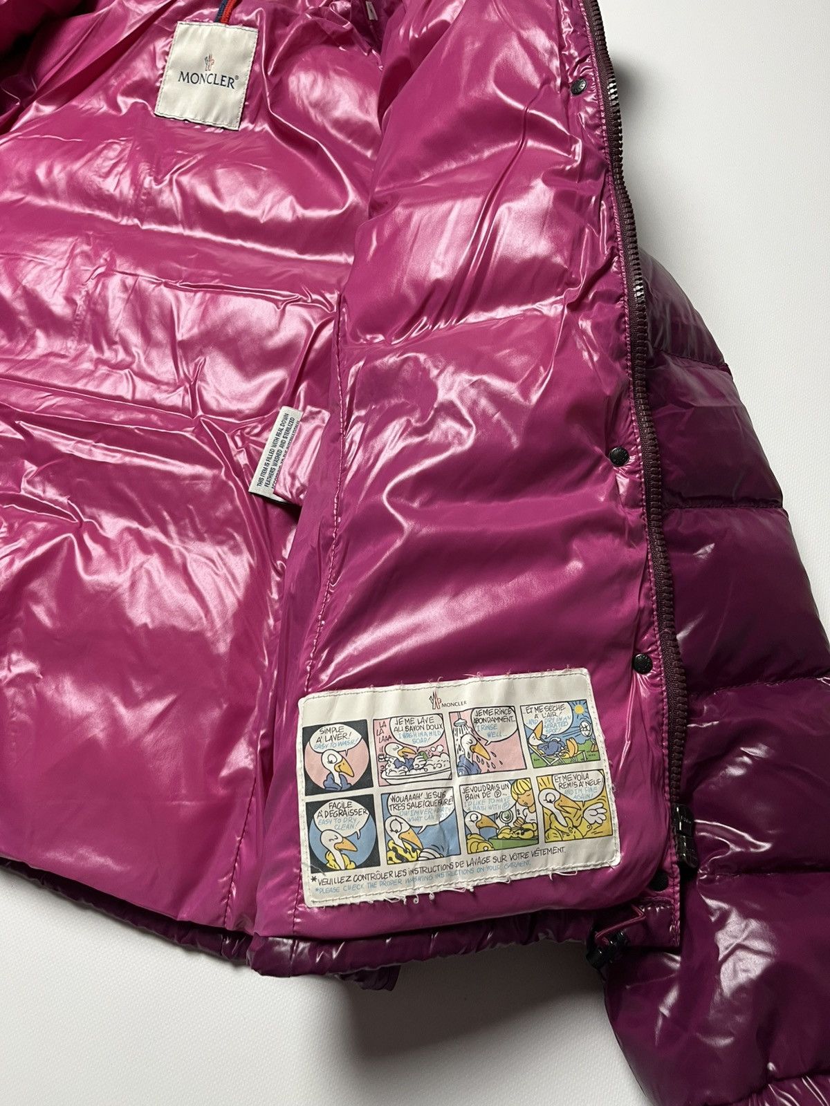 Moncler Moncler Glossy Down Puffer Jacket Burgundy Size L / US 10 / IT 46 - 16 Thumbnail