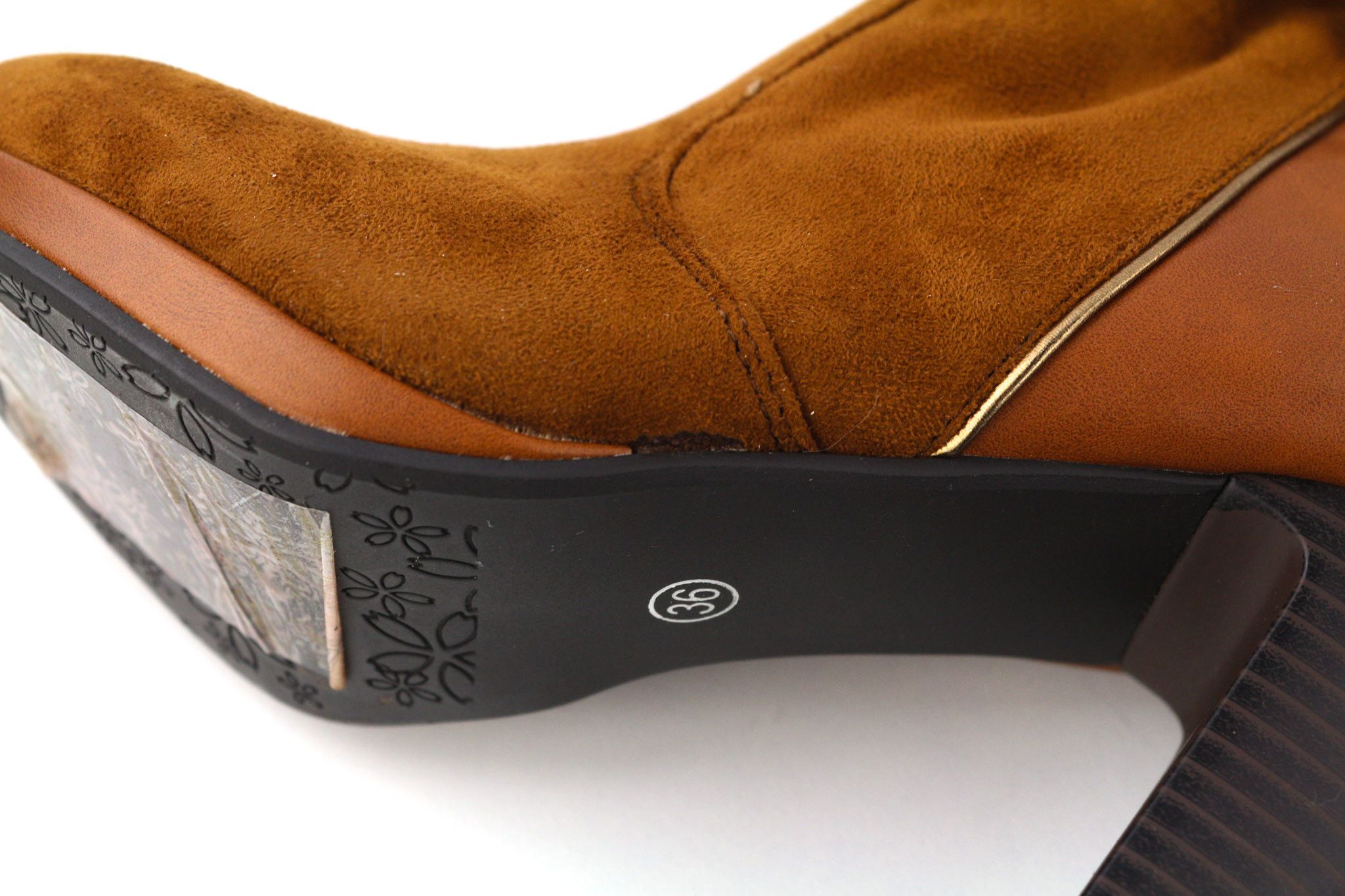 Other EU36 Brown Leather Heels Shoes 80826 Size US 5 / IT 35 - 11 Thumbnail