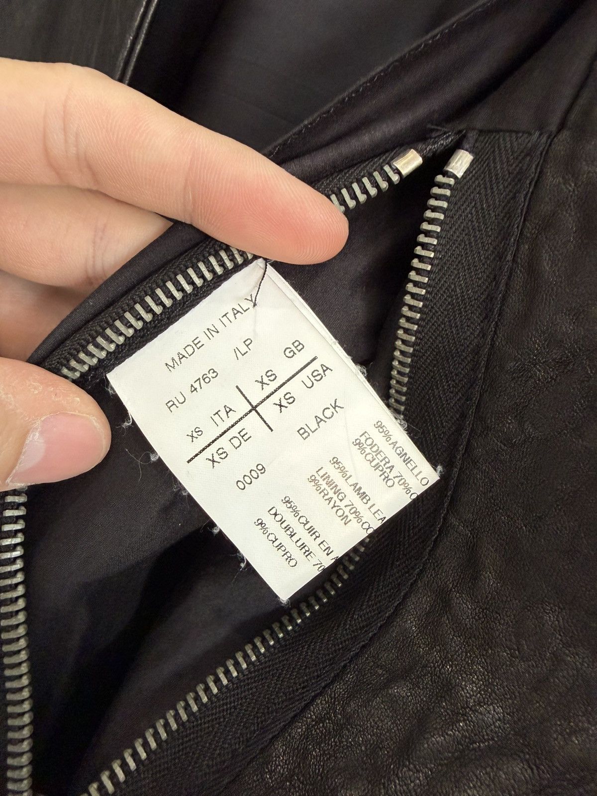 Rick Owens 2009 RICK OWENS ‘CRUST’ LEATHER JACKET Size US XS / EU 42 / 0 - 5 Thumbnail