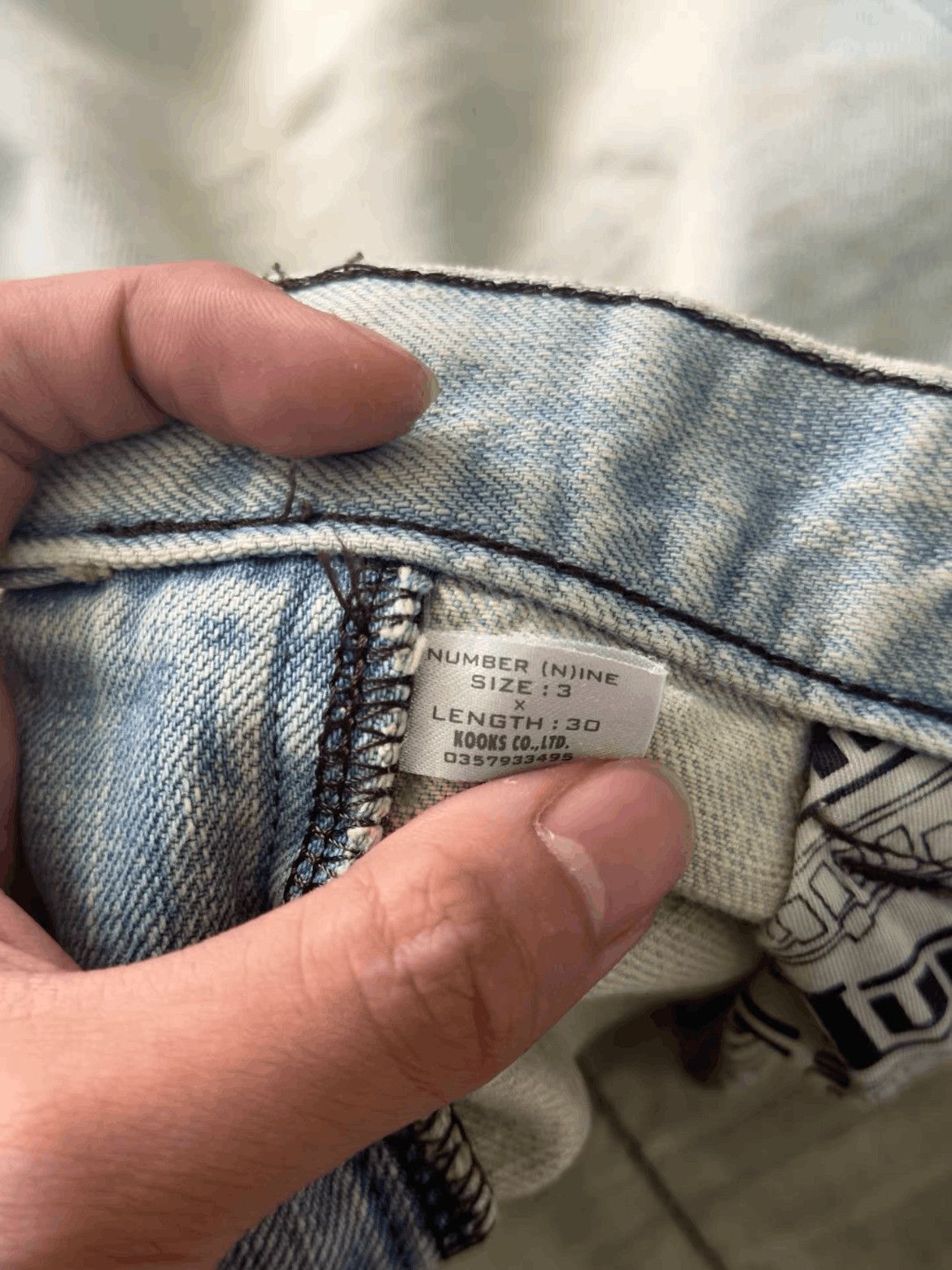Number (N)ine Sz 3 Number Nine 02SS Mud Washed Denim-2508 Size US 30 / EU 46 - 3 Thumbnail
