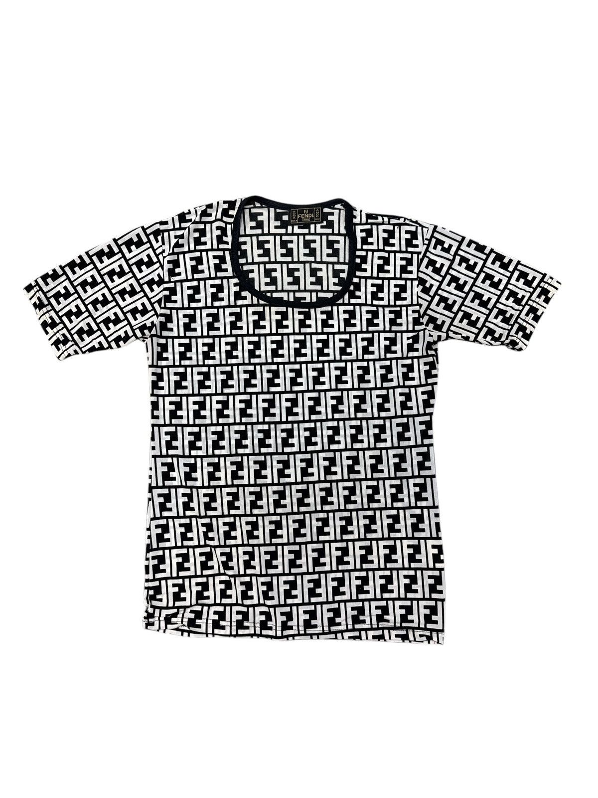 VINTAGE FENDI MONOGRAM JACQUARD TOP SHIRT