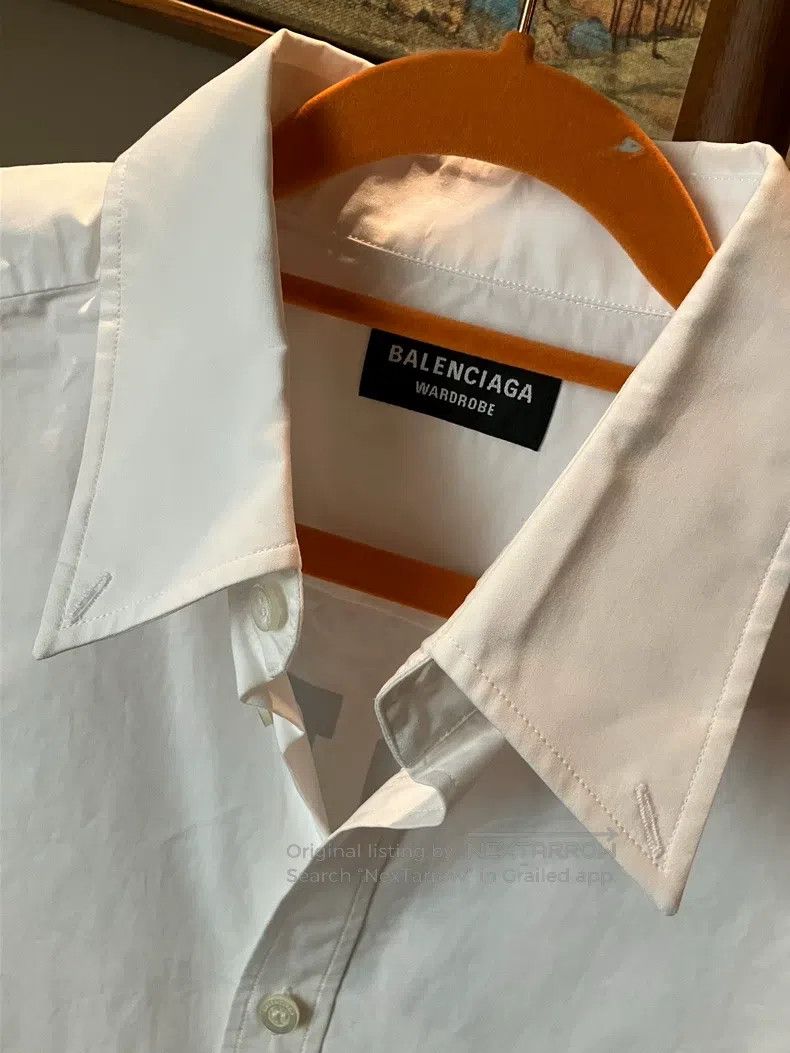 Balenciaga Balenciaga Free letter printing on the back of white short Size XS / US 0-2 / IT 36-38 - 3 Thumbnail
