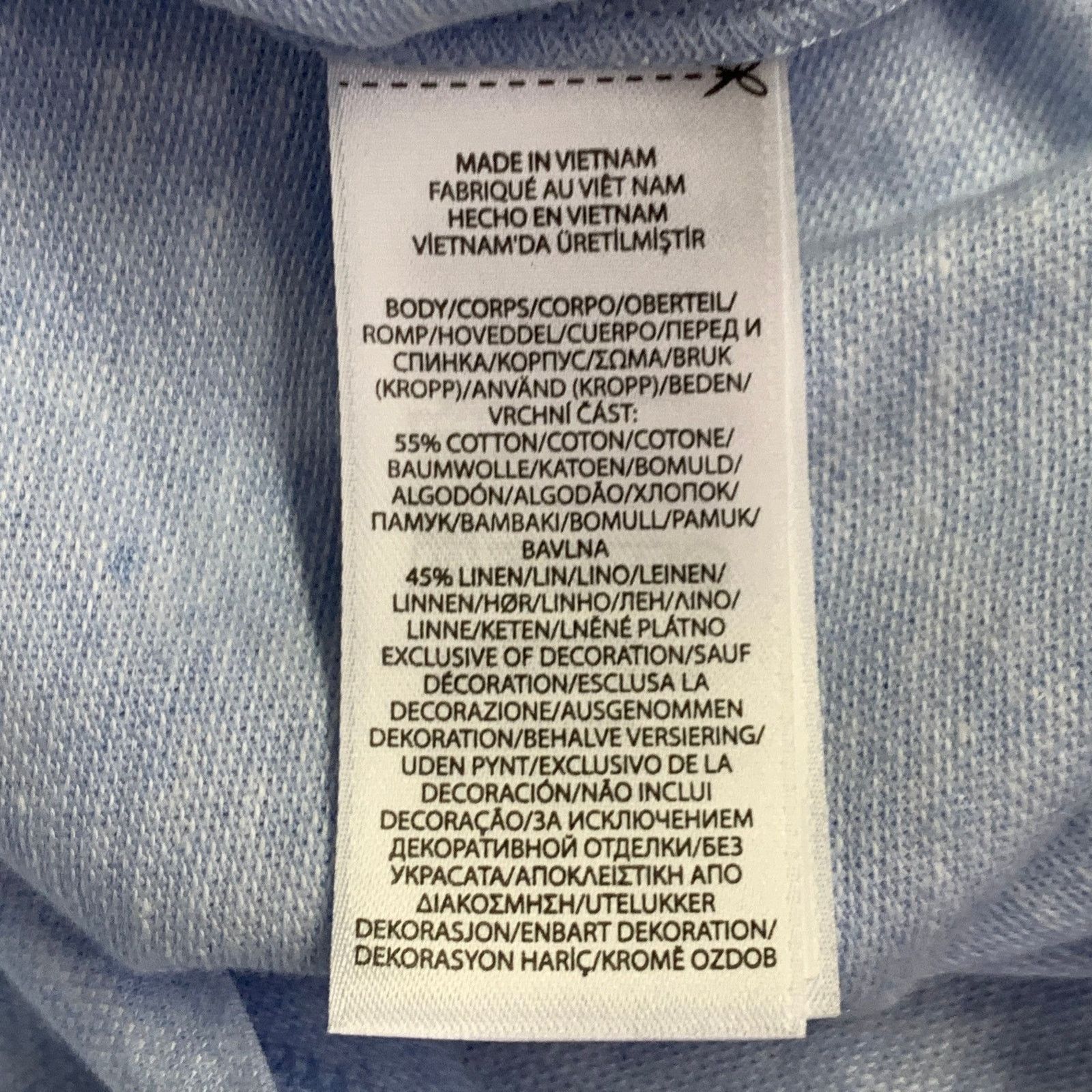 Polo Ralph Lauren Size XL Blue Cotton Linen One Pocket Polo Size US XL / EU 56 / 4 - 5 Thumbnail