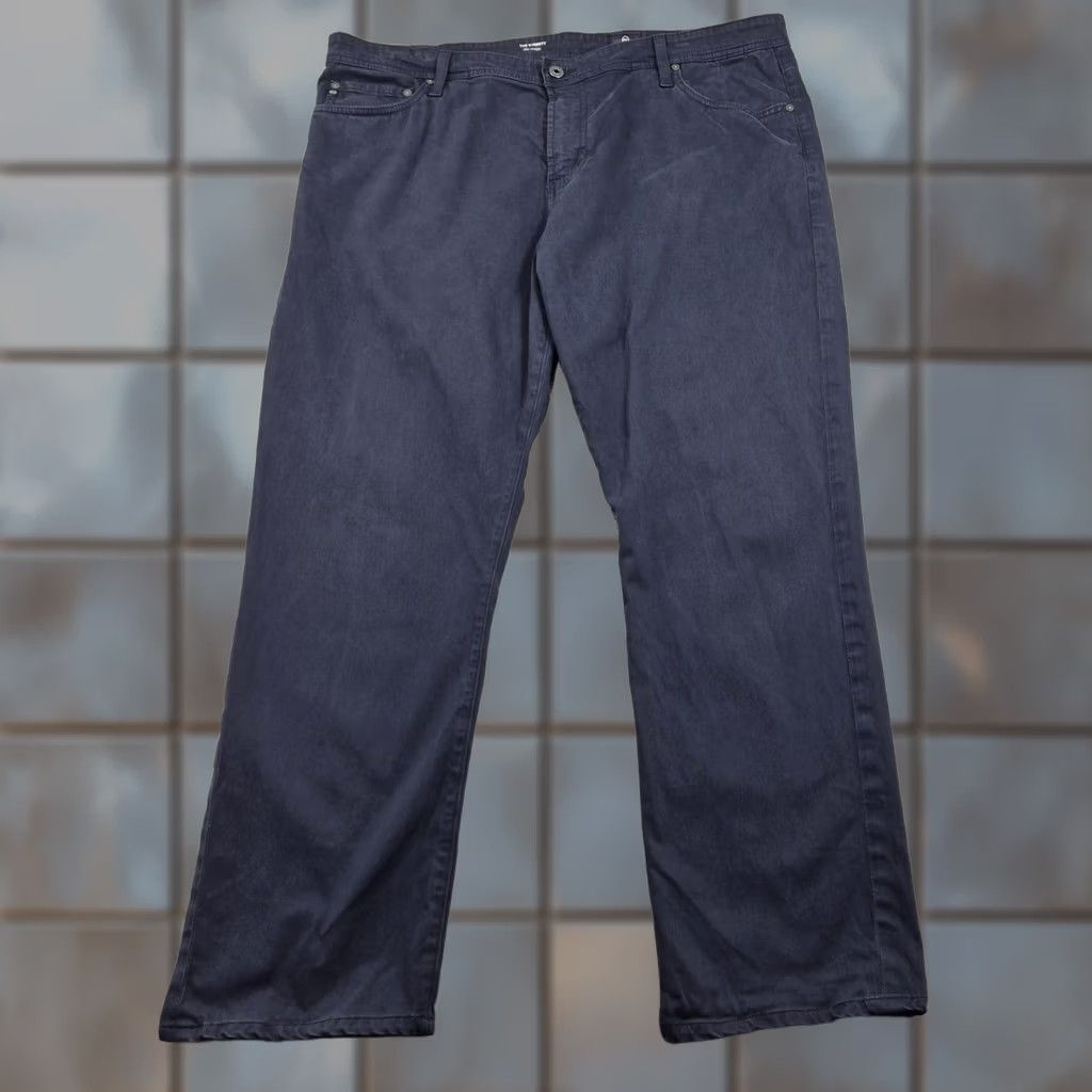 Vintage AG Adriano Goldschmied Everett Slim Straight Stretch Jeans Mens 42x32 Blue Dark Size US 42 / EU 58 - 1 Thumbnail