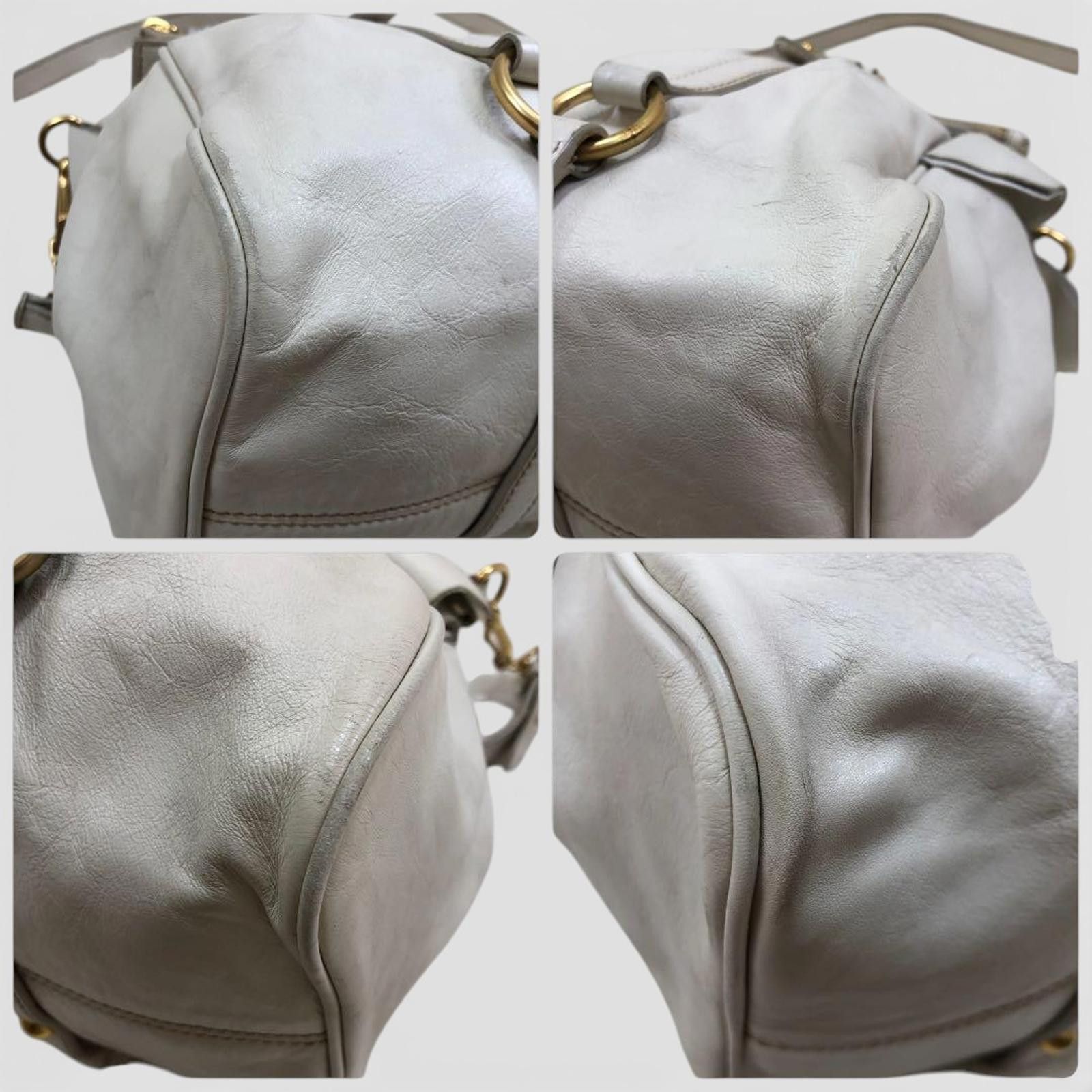 Miu Miu Miu Miu - Gray Leather Satchel Bag Bow Detail Size ONE SIZE - 6 Thumbnail