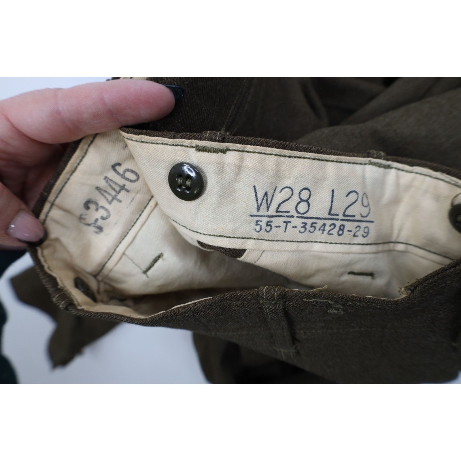 Vintage Vintage 50s Korean War 32R 2 Piece Wool Ike Uniform Suit Size 34R - 18 Thumbnail