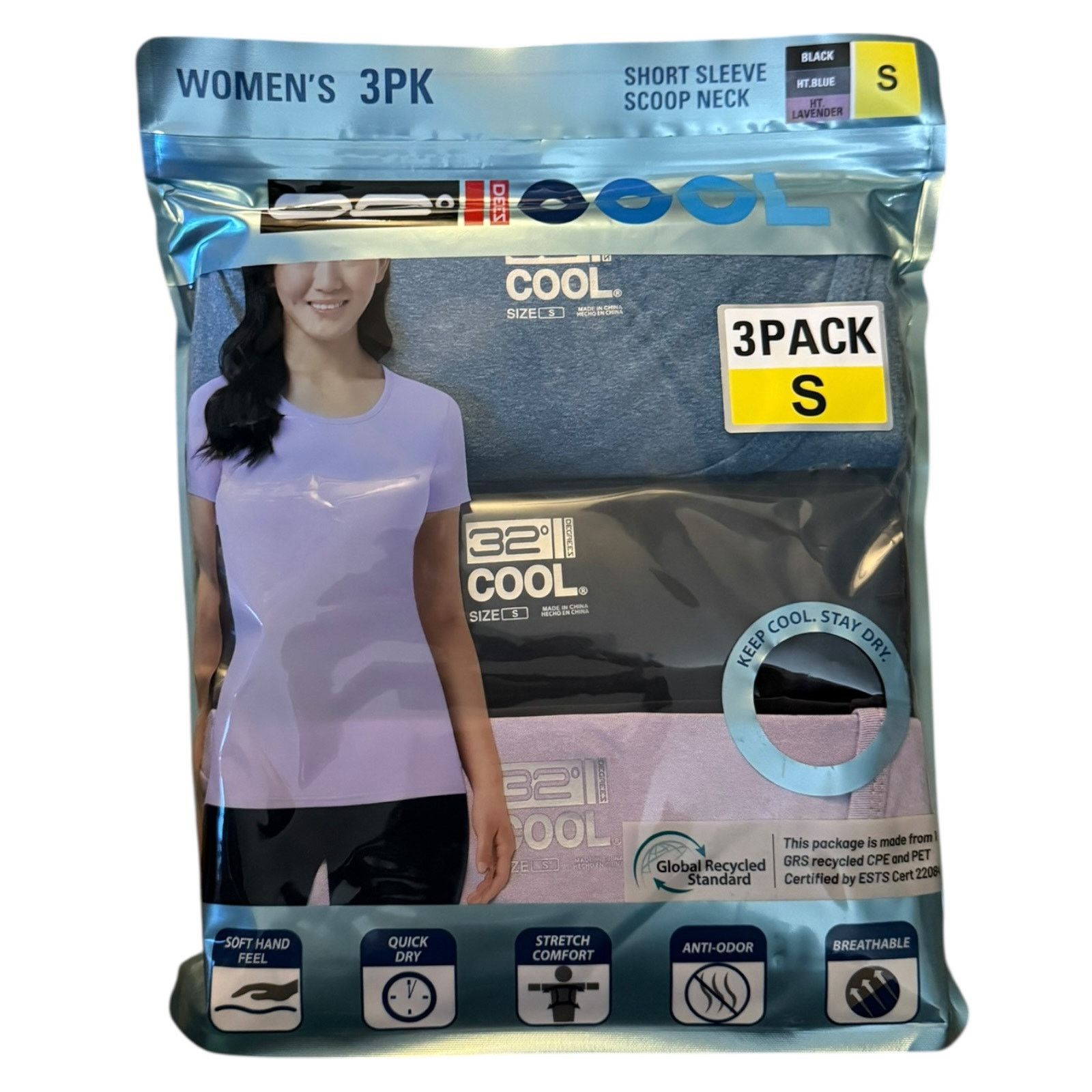 Other 32 Degrees Cool Quick Dry Stretch 3 T Shirts Small Size S / US 4 / IT 40 - 1 Thumbnail