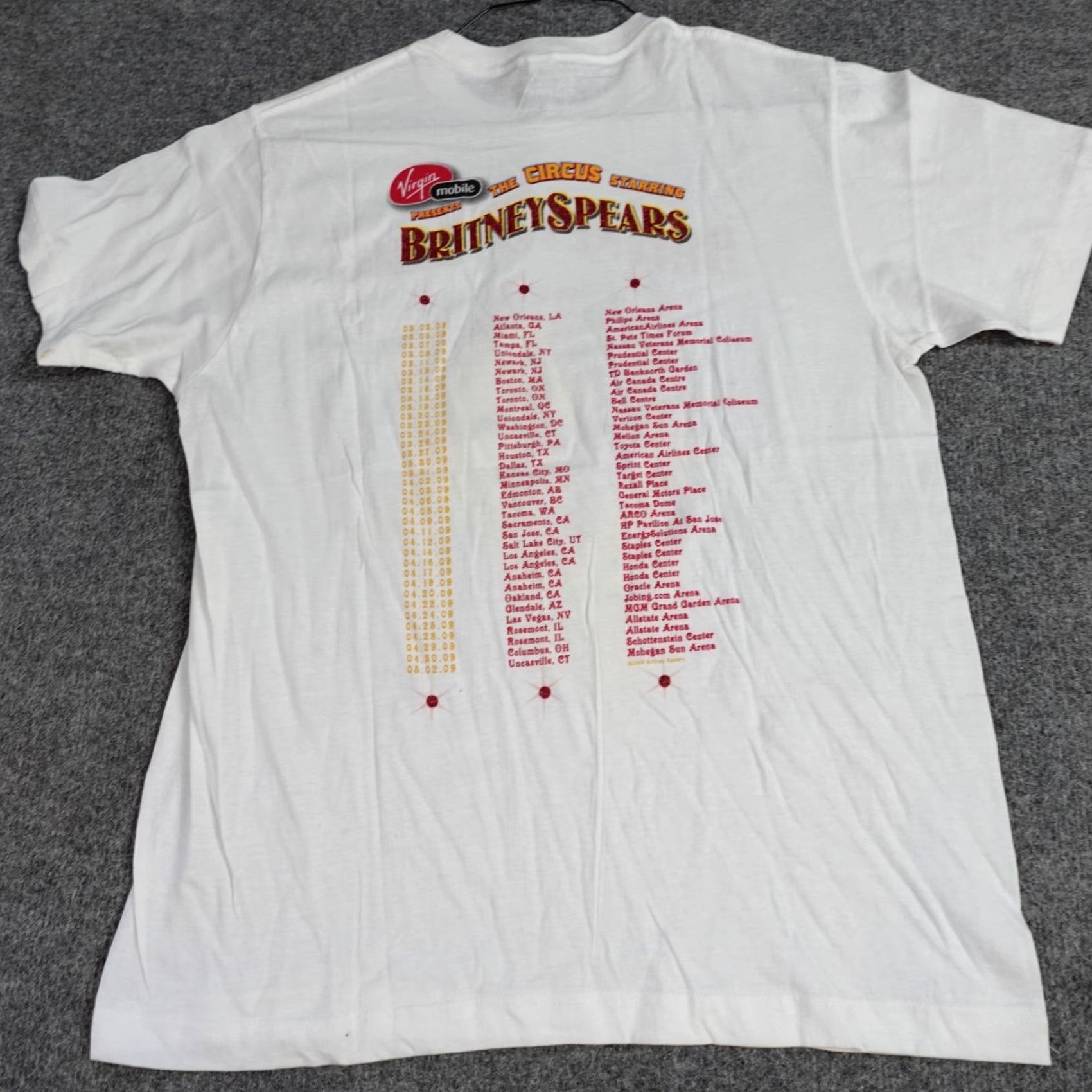 Doublet VINTAGE Britney Spears T-shirt Circus Tour 2009 Double-Sided White Medium Men Crew Neck Short Sleeve Graphic Print Jersey 1990s Size US M / EU 48-50 / 2 - 4 Thumbnail