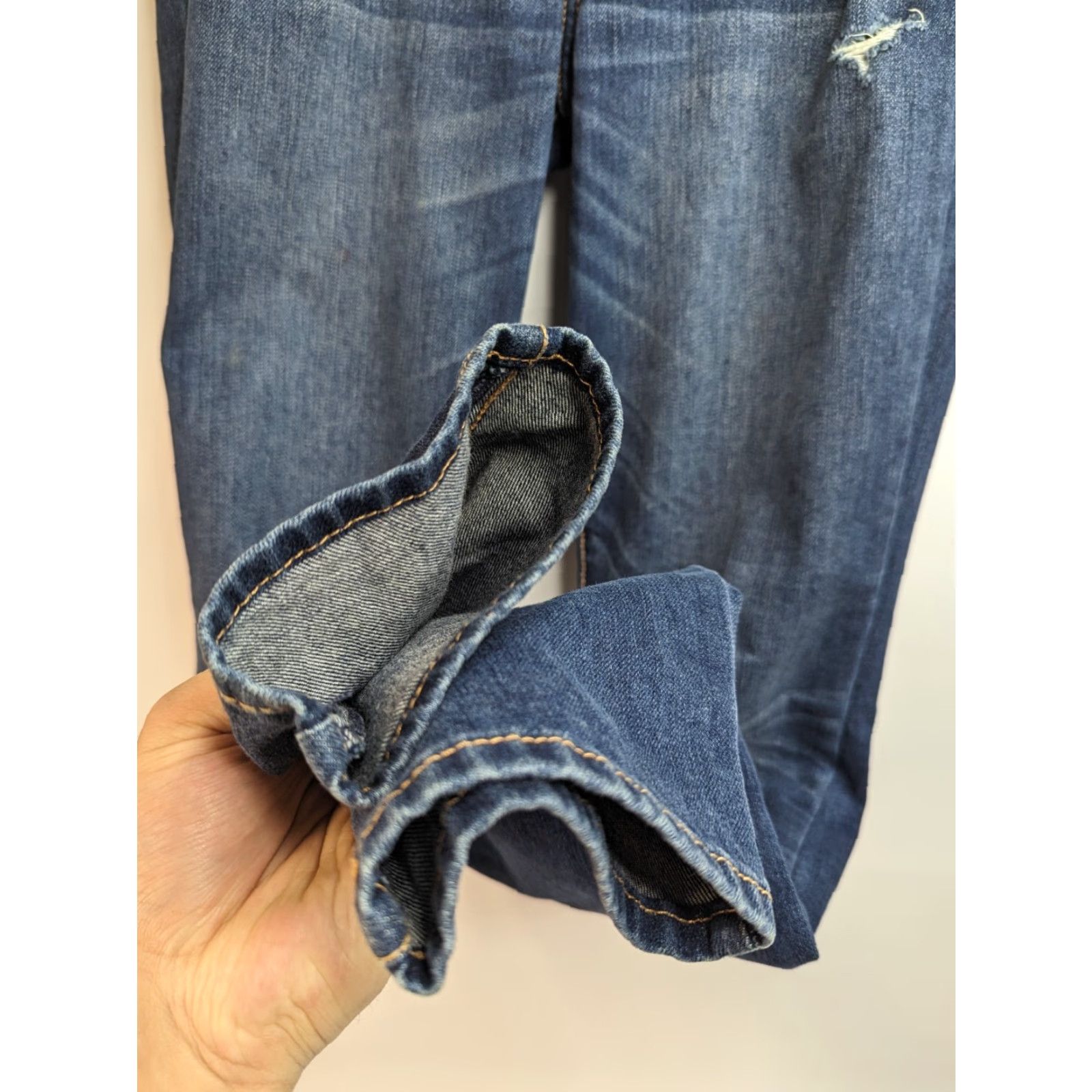 Abercrombie & Fitch Abercrombie & Fitch Jeans Women's Size 4L 27x35 Denim Distressed Blue 5-Pocket Regular Skinny Belts & Zippers Size 27" / US 4 / IT 40 - 4 Thumbnail
