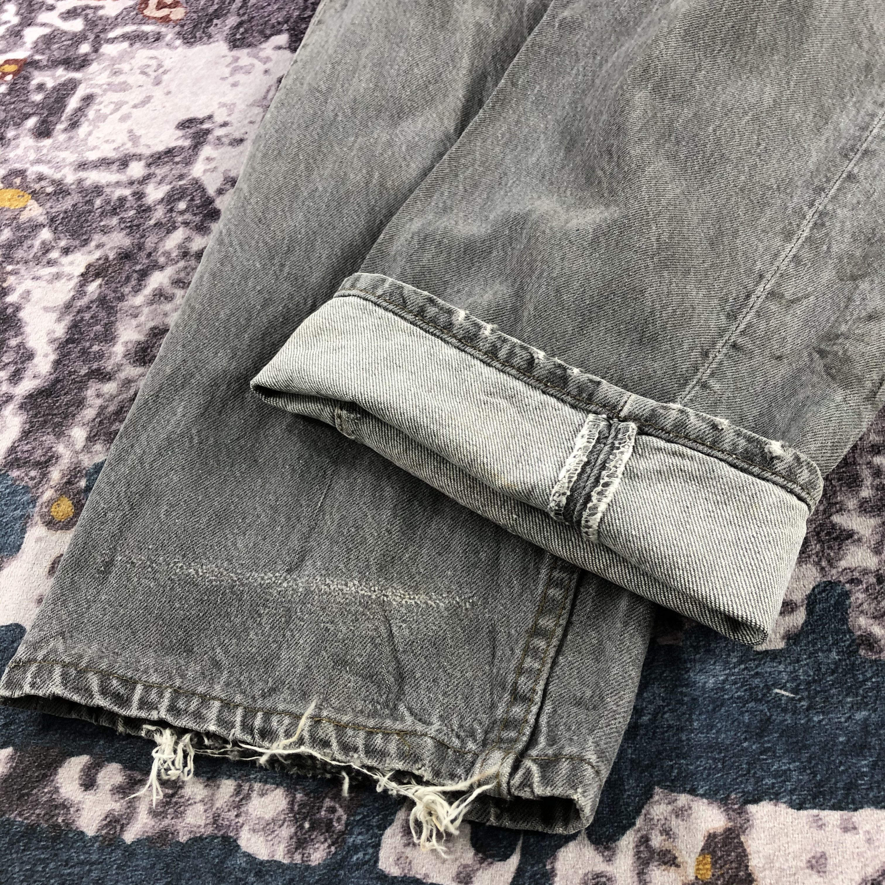 Levi's Vintage Faded Black Levis 501 Jeans-JM2908 Size US 36 / EU 52 - 8 Thumbnail