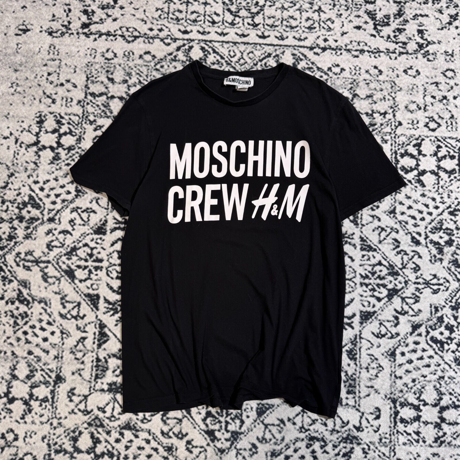 Moschino × Vintage Vintage Black Cotton T-Shirt Size L Moschino H&M Crew Y2K Size US L / EU 52-54 / 3 - 1 Thumbnail