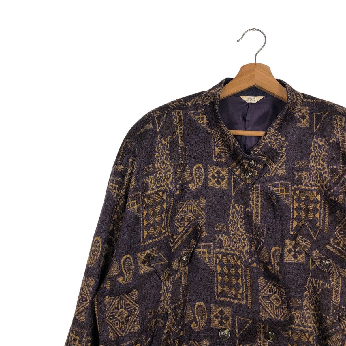 Japanese Brand × Vintage 📌Vintage Bomber Jacket Runic Navajo Design Issey Miyake Size US M / EU 48-50 / 2 - 8 Thumbnail