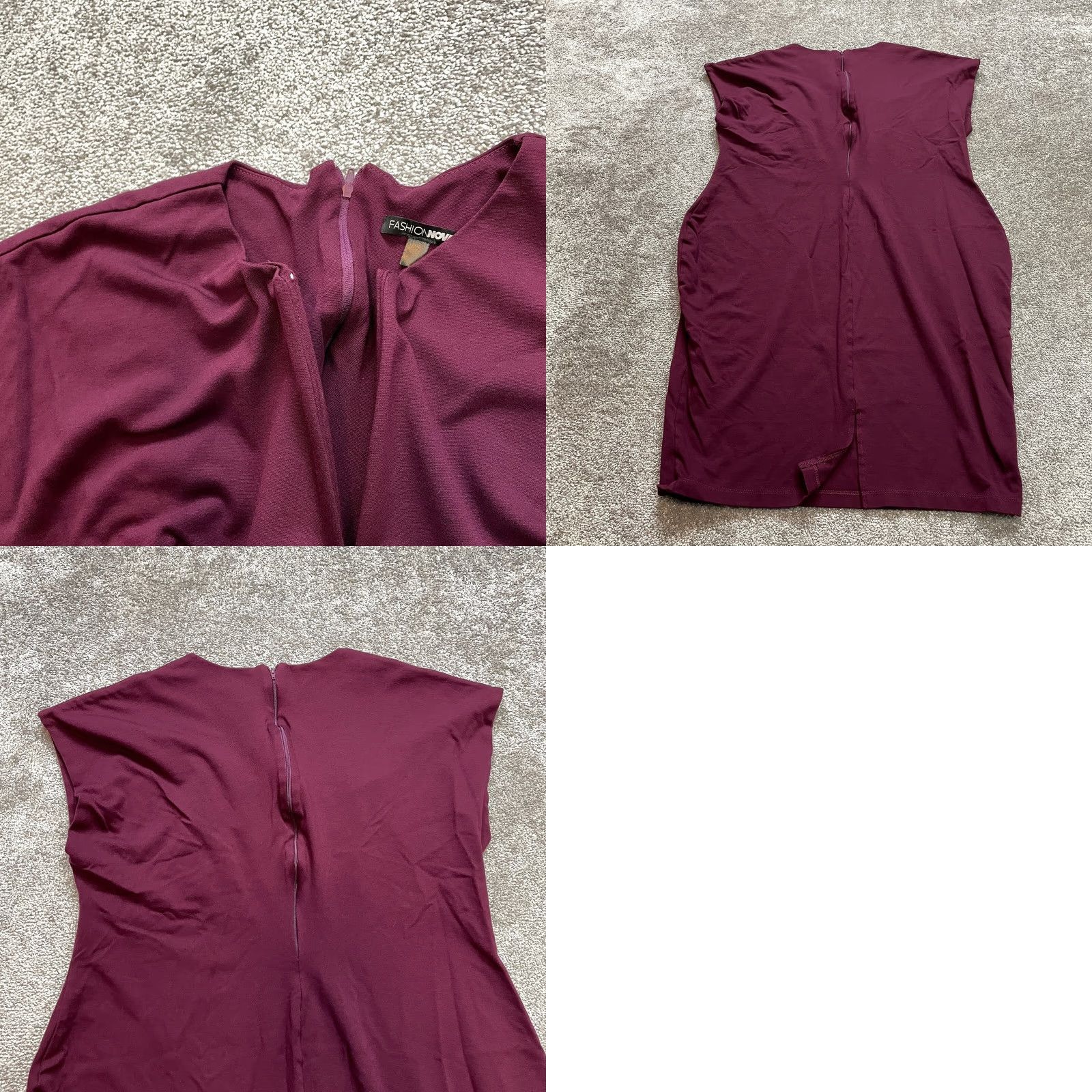 Fashion Nova Fashion Nova Shift Dress Womens Plus 3X Purple Midi Sleeveless Nylon Stretch Dress Size XXL / US 16-18 / IT 52-54 - 8 Thumbnail